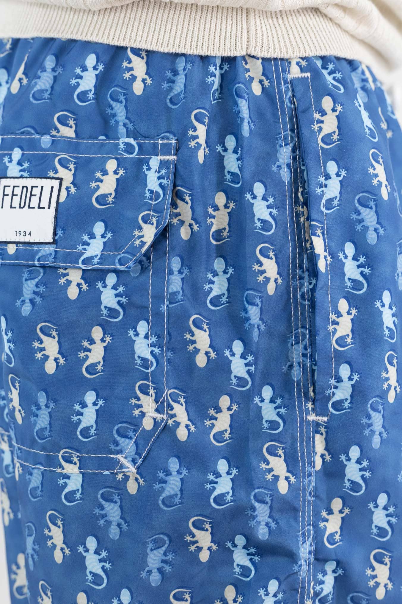 FEDELI Costume Mare "Madeira" Gechi Blu/Bianco