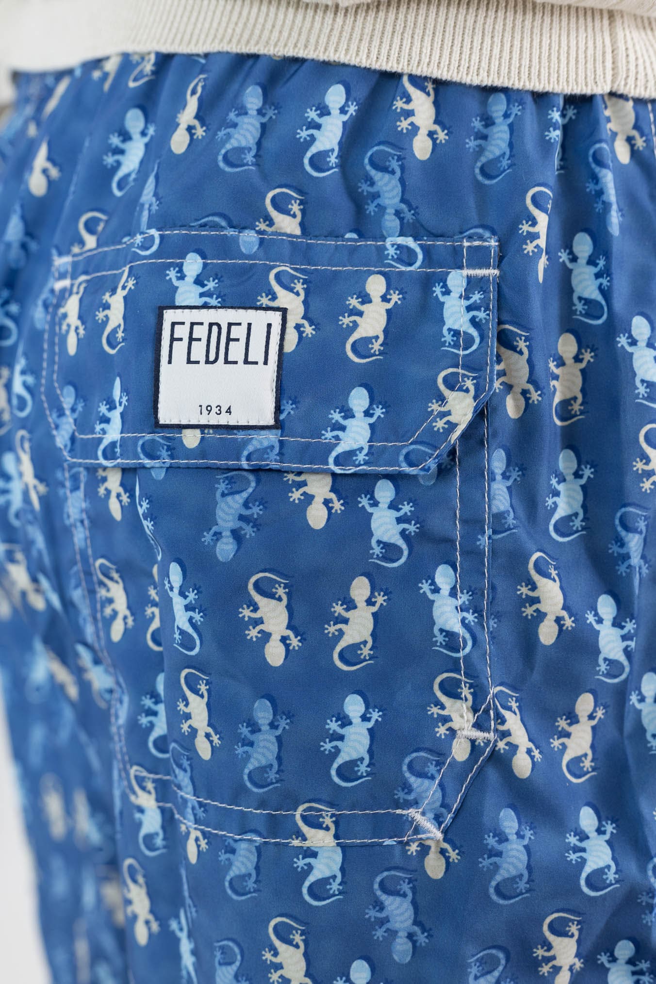 FEDELI Costume Mare "Madeira" Gechi Blu/Bianco