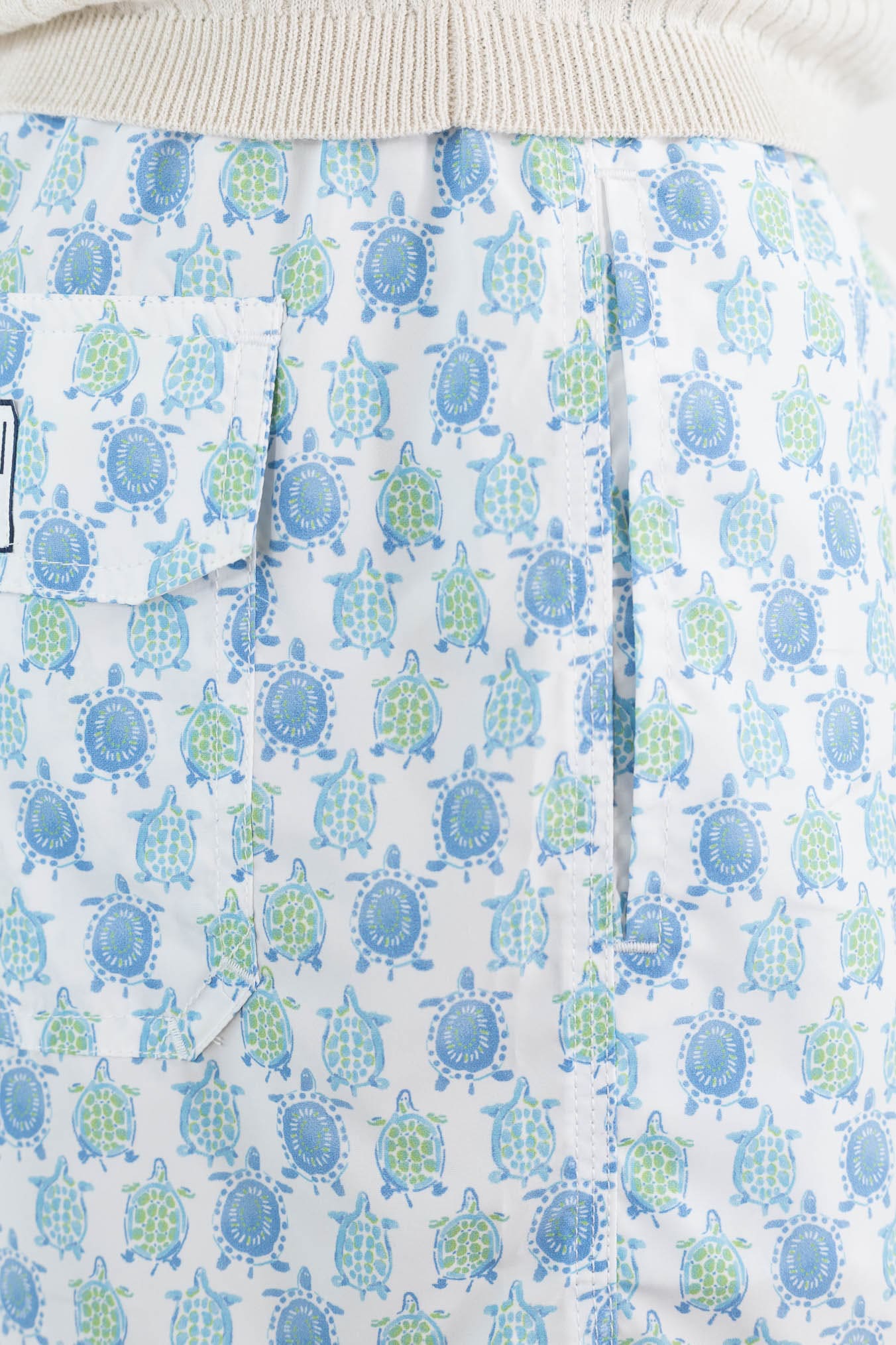 FEDELI Costume Mare "Madeira" Tartarughe Bianco/Verde