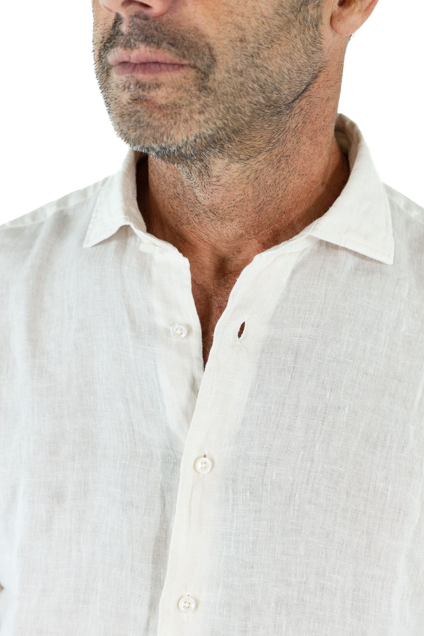 FEDELI Camicia "Nick" Lino Off White