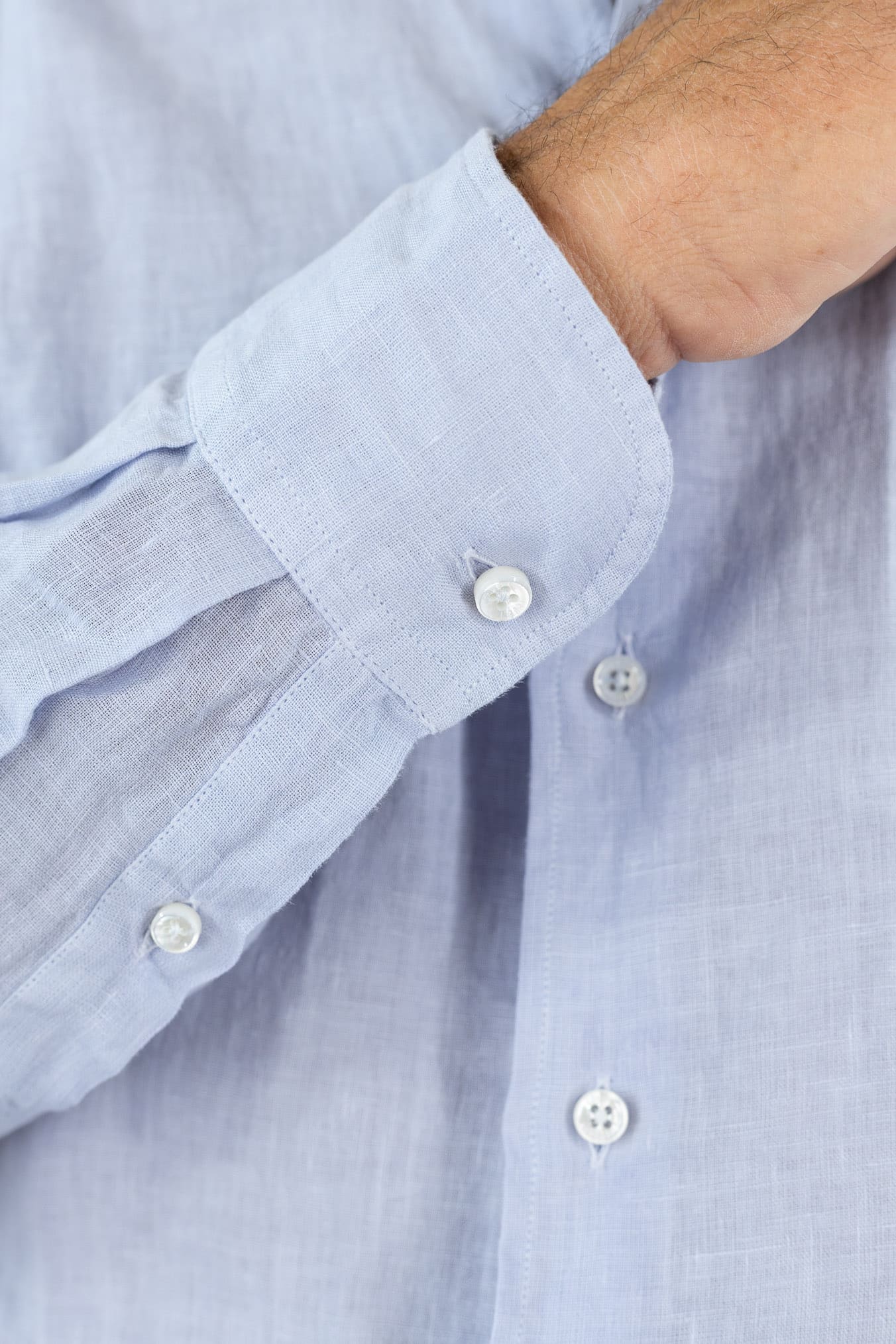FEDELI Camicia "Nick" Lino Celeste