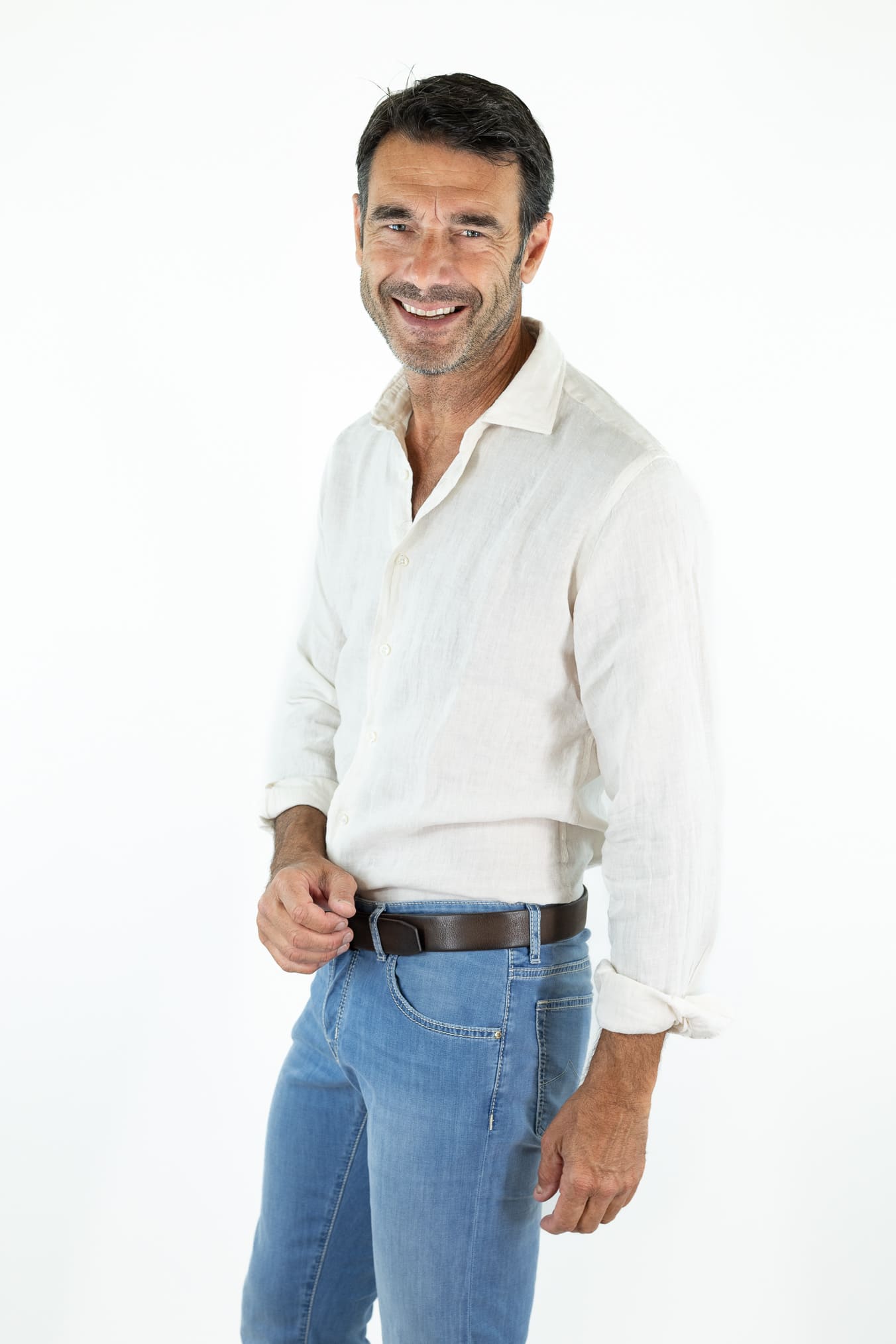 FEDELI Camicia "Nick" Lino Bianco