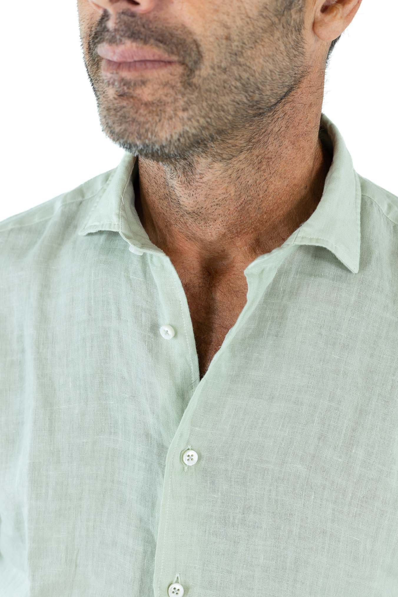 FEDELI Camicia "Nick" Lino Verde
