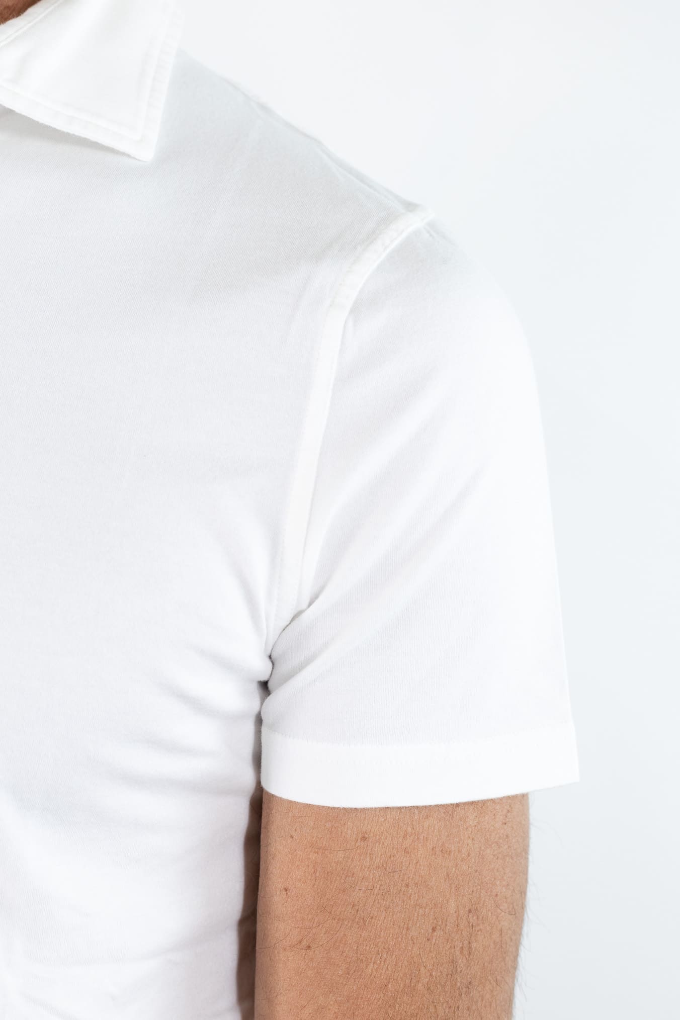FEDELI Polo MM Cotone Jersey Bianco