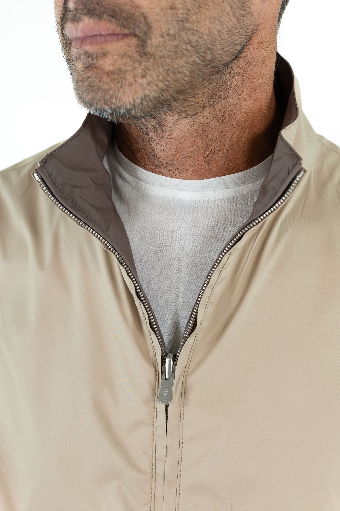 FEDELI Giubbino Reversibile "Ted" Airstop Tortora Beige