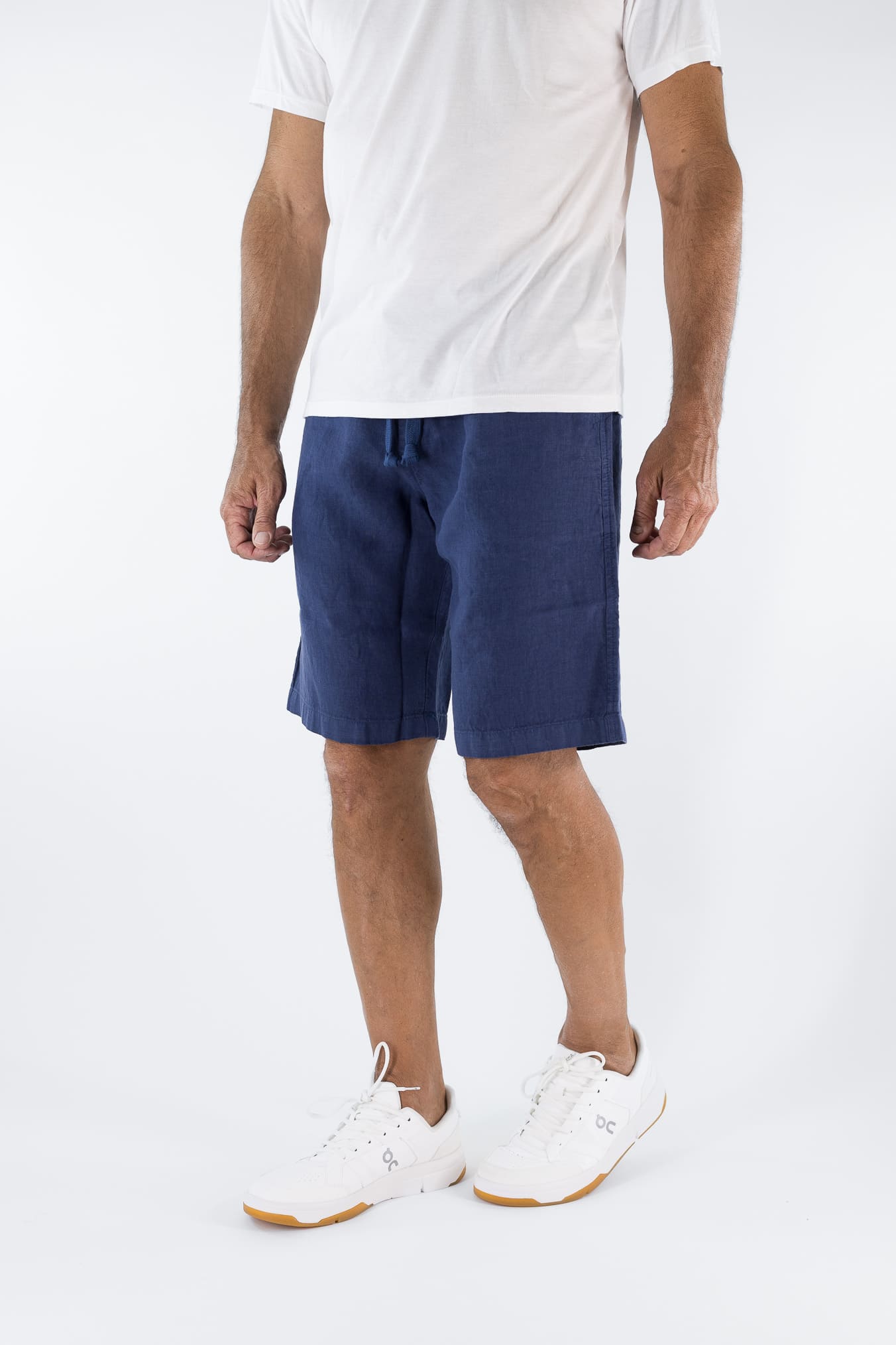 FEDELI Bermuda Lino "Vico" Blu