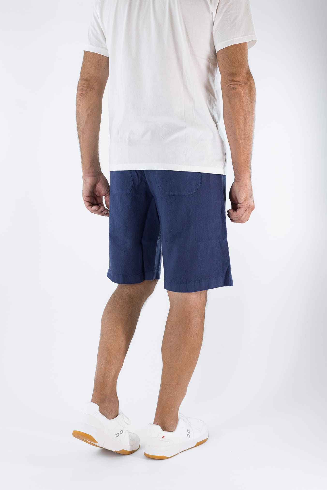 FEDELI Bermuda Lino "Vico" Blu