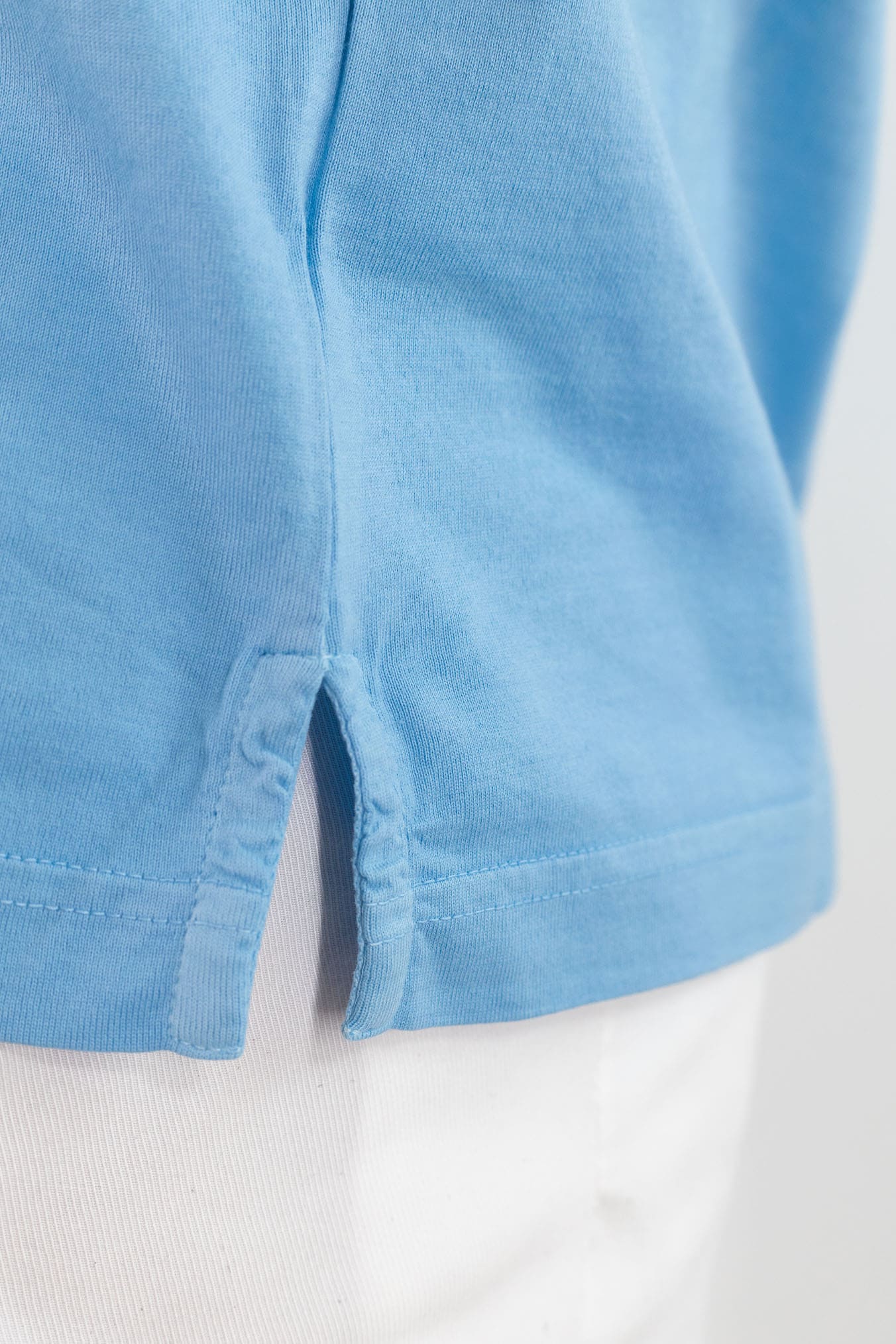 FEDELI Polo "Zero" Jersey Cotone Azzurro