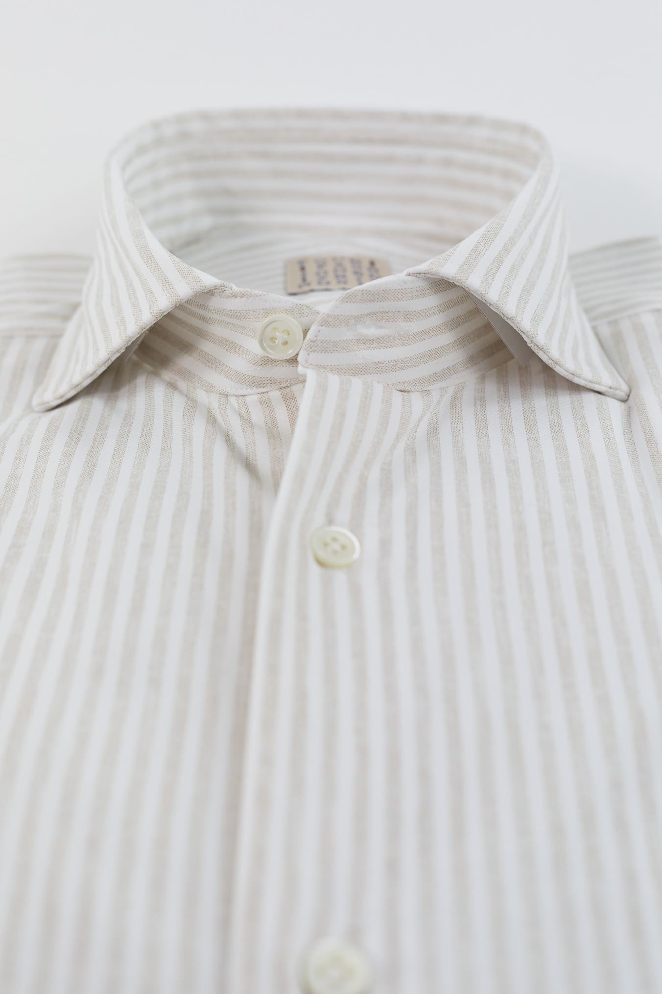 FFF Camicia Active Microfibra Stretch Righe Beige