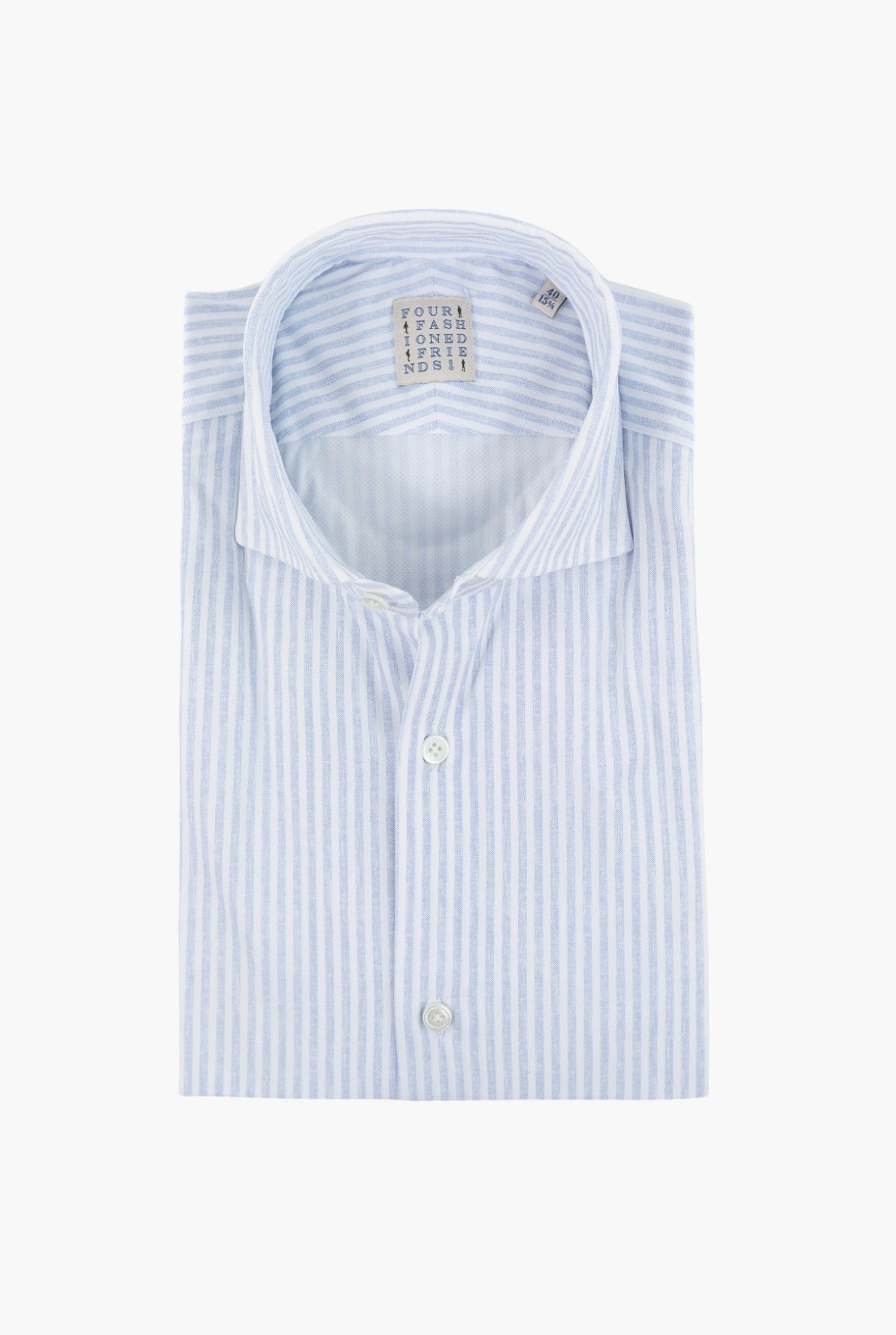 FFF Camicia Active Microfibra Stretch Righe Celesti