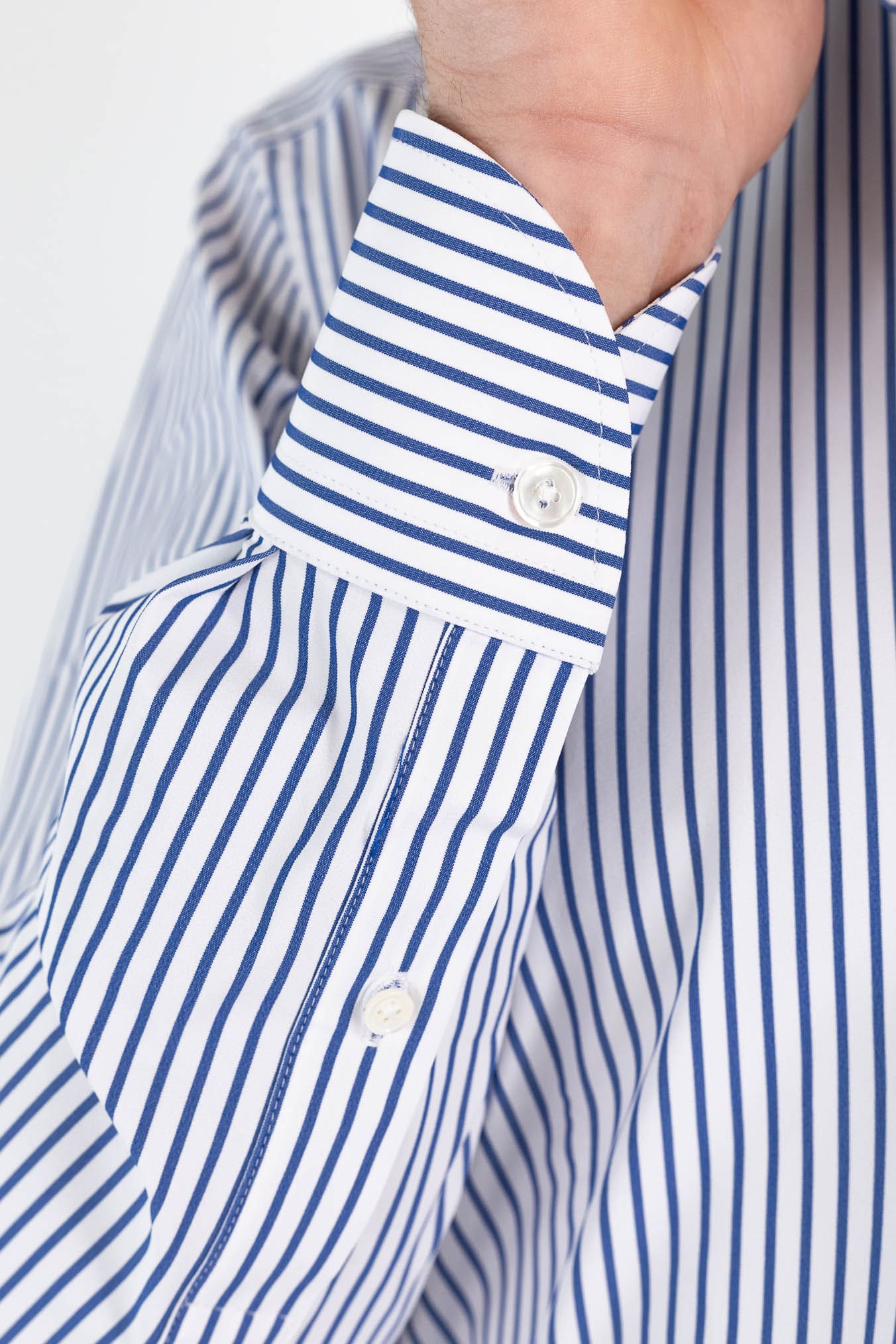 FFF Camicia Active Microfibra Stretch Righe Blu
