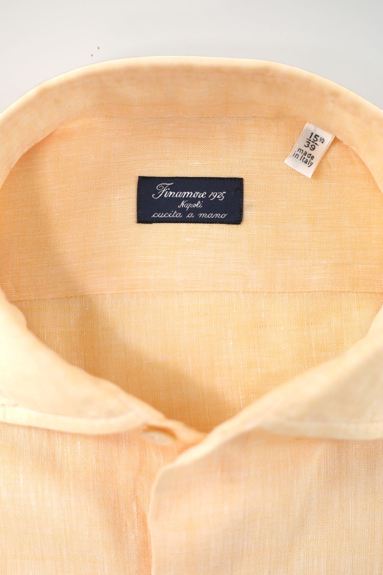 FINAMORE Camicia Napoli Lino Pesca