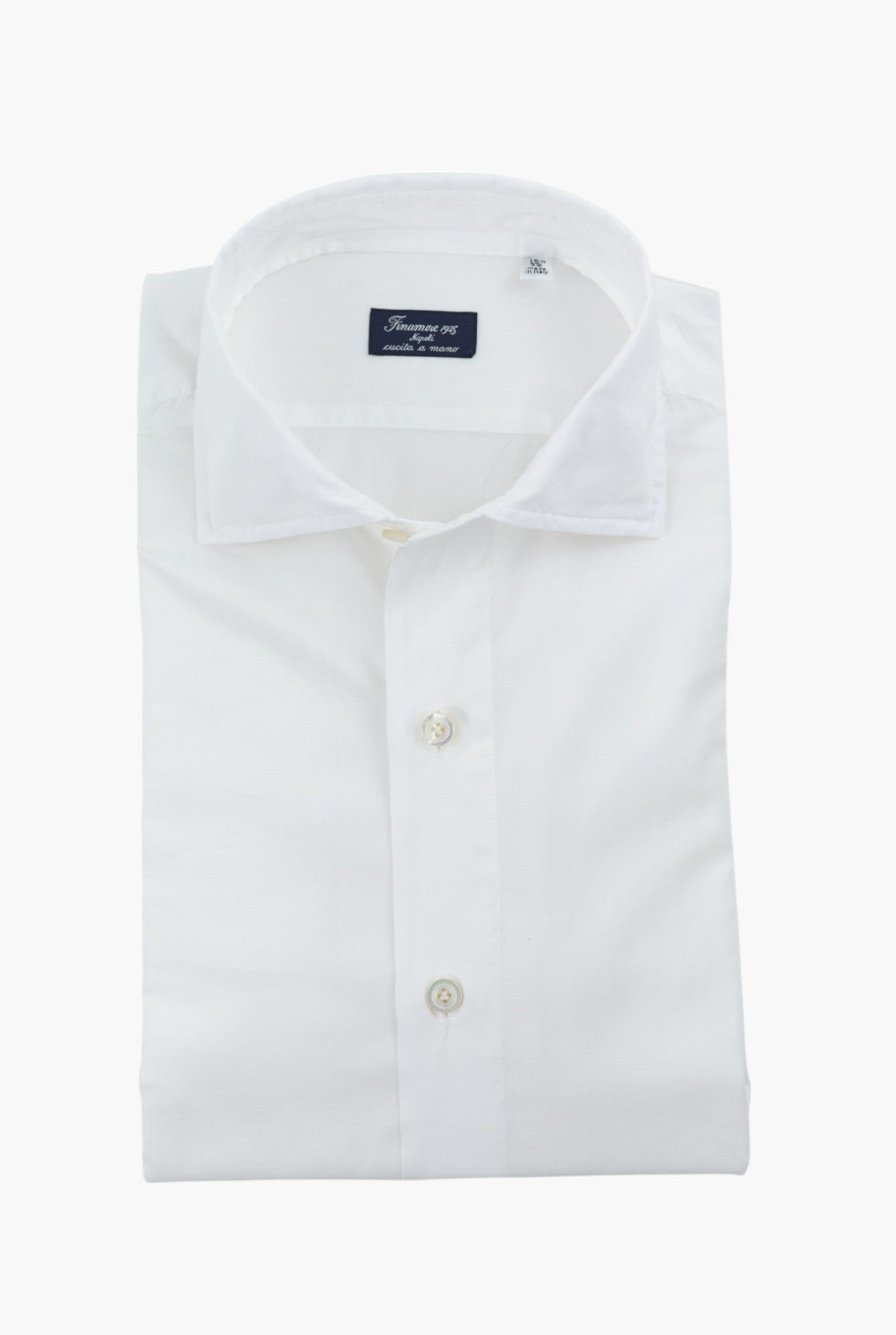 FINAMORE Camicia Napoli Cotone Superlight Bianco