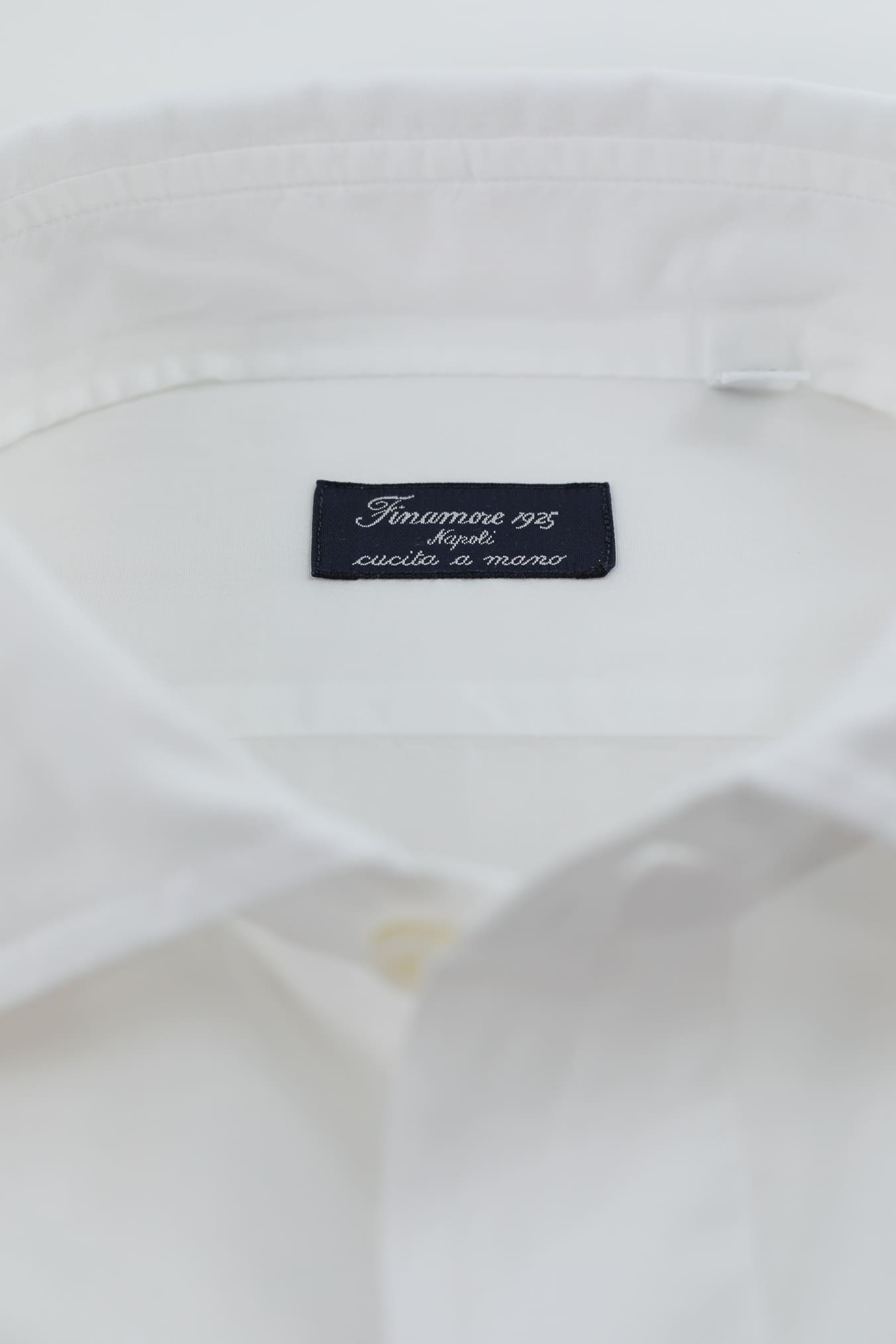 FINAMORE Camicia Napoli Cotone Superlight Bianco