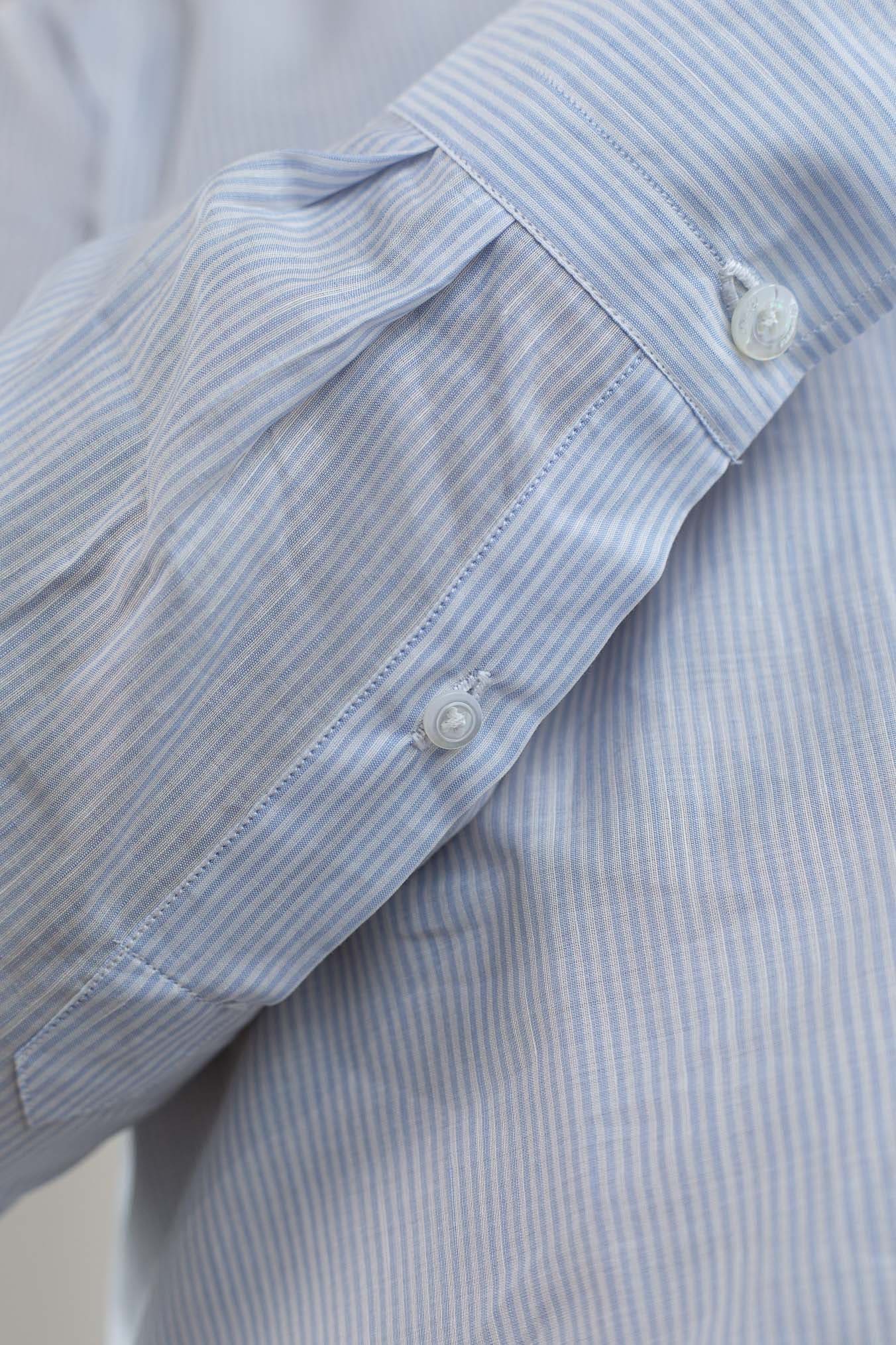 FINAMORE Camicia Napoli Tessuto Riva Righe Azzurre