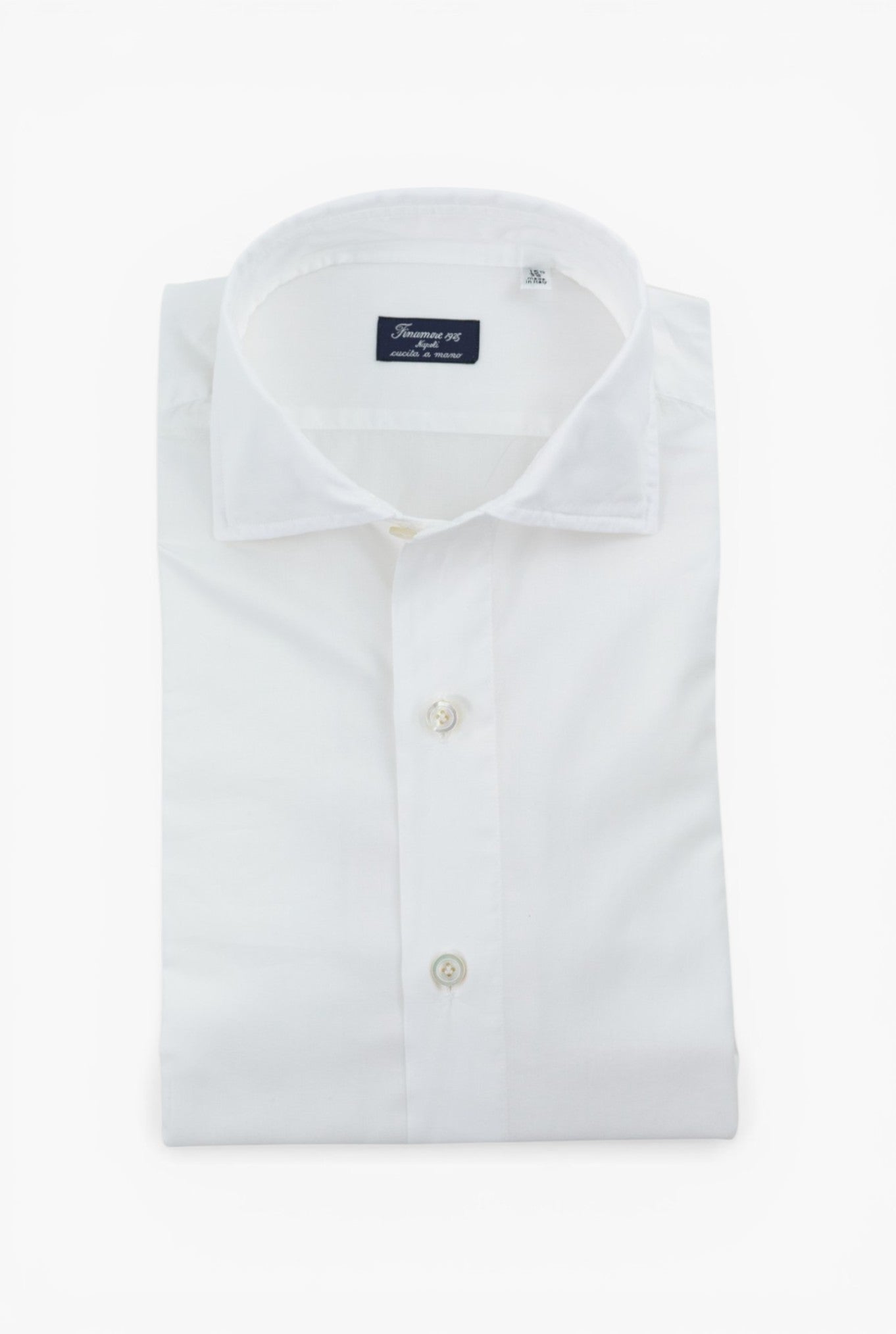 FINAMORE Camicia Napoli Cotone Superlight Bianco