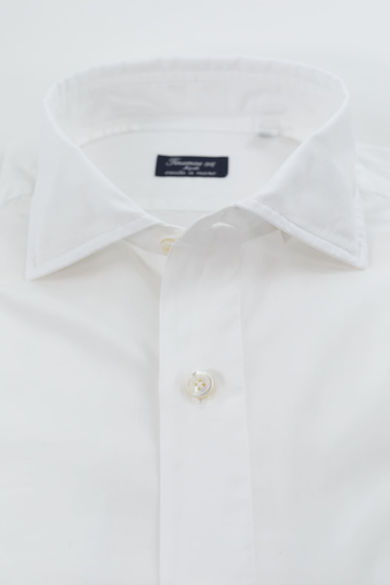 FINAMORE Camicia Napoli Cotone Superlight Bianco