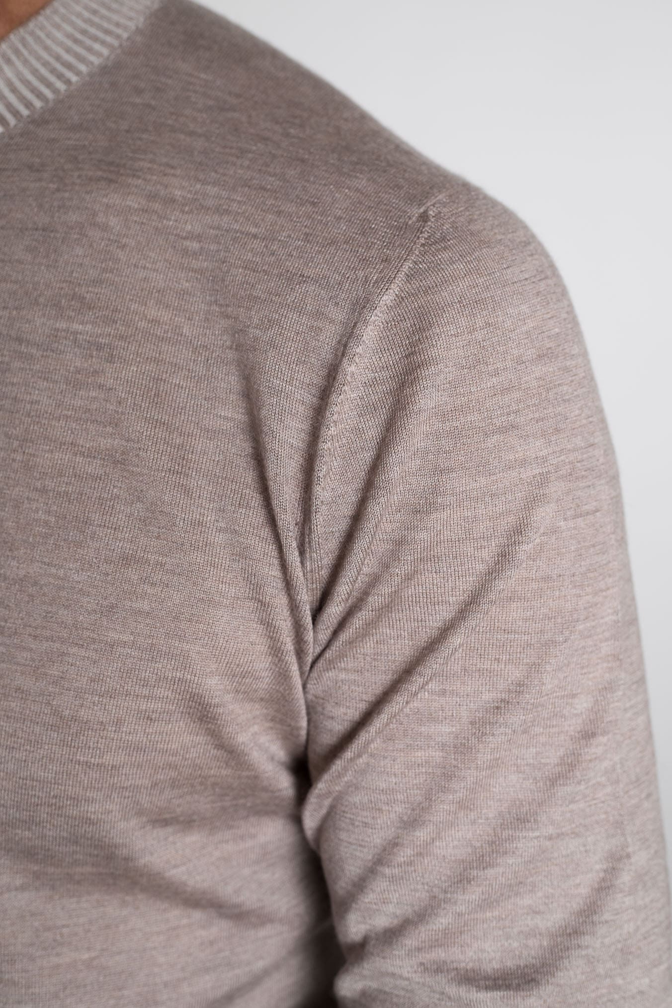 FIORONI Girocollo Vanisé Cashmere Seta Superlight Tortora