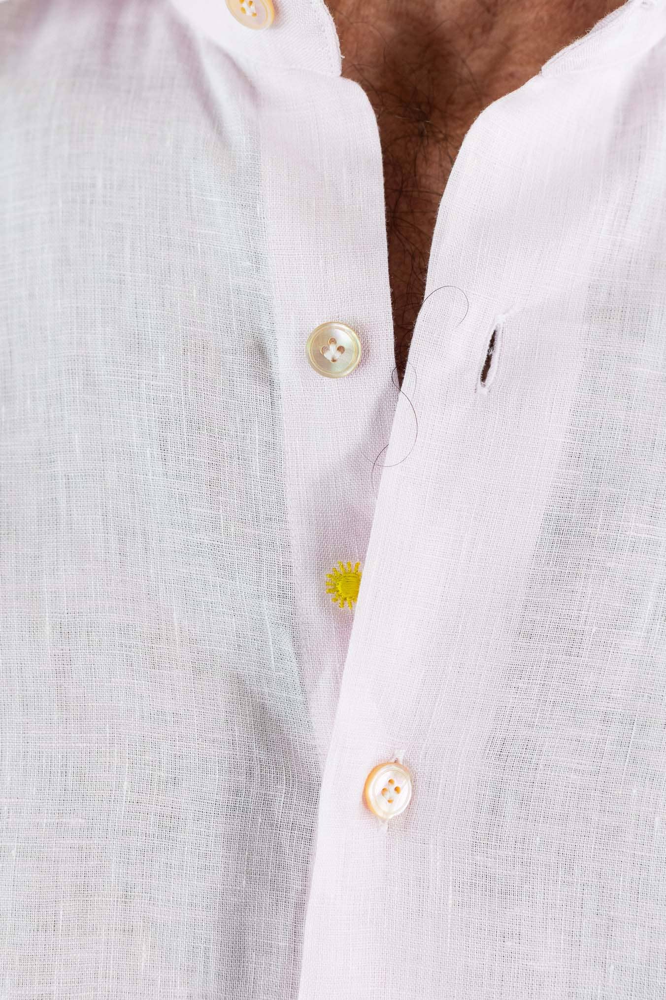 GIANNETTO PORTOFINO Camicia Lino Rosa COMFORT FIT