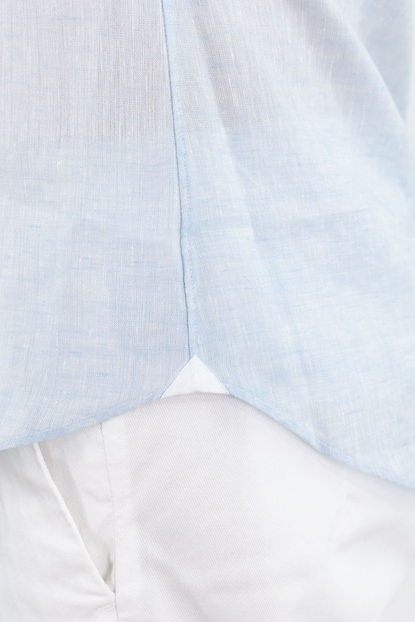 GIANNETTO PORTOFINO Camicia Lino Celeste COMFORT FIT