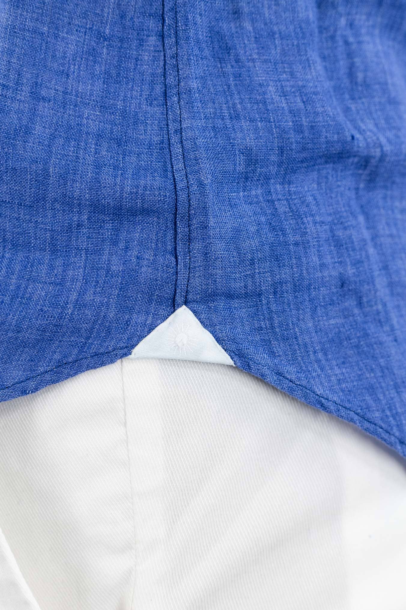 GIANNETTO PORTOFINO Camicia Lino Azzurro COMFORT FIT