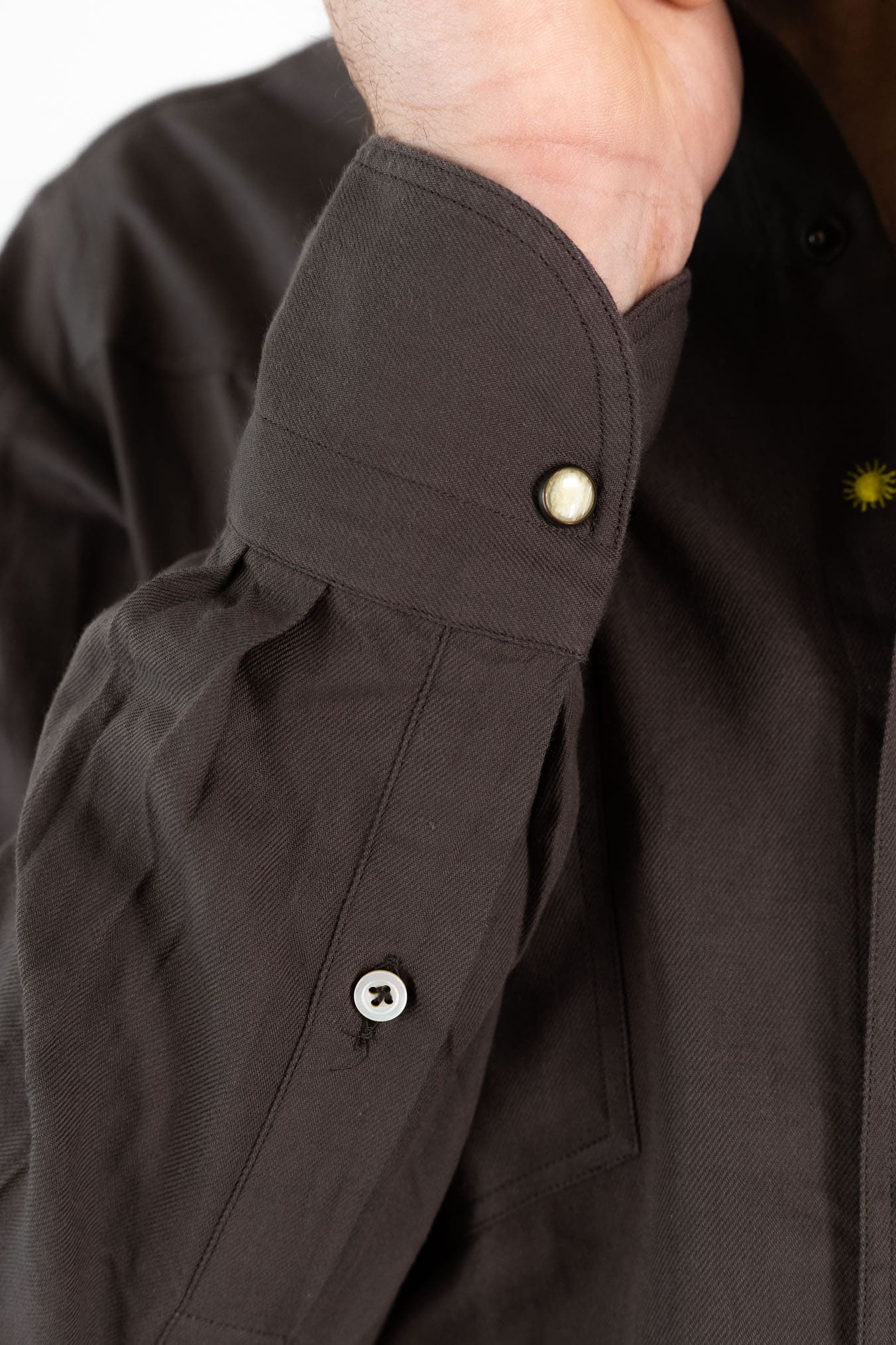 GIANNETTO PORTOFINO Camicia Texana Cotone Moro SLIM FIT