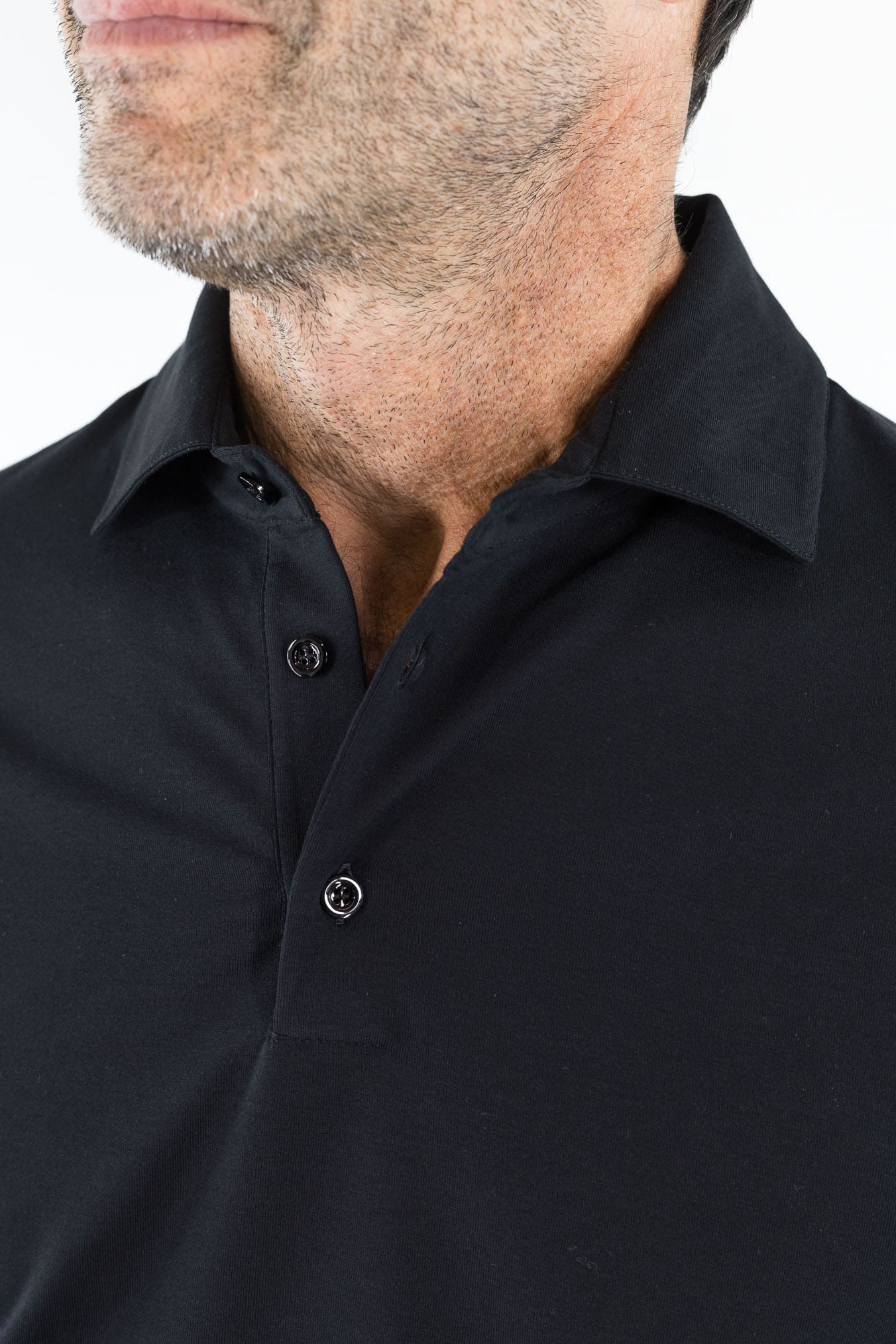 GUARINO Polo Cotone "Ossigeno" Nero