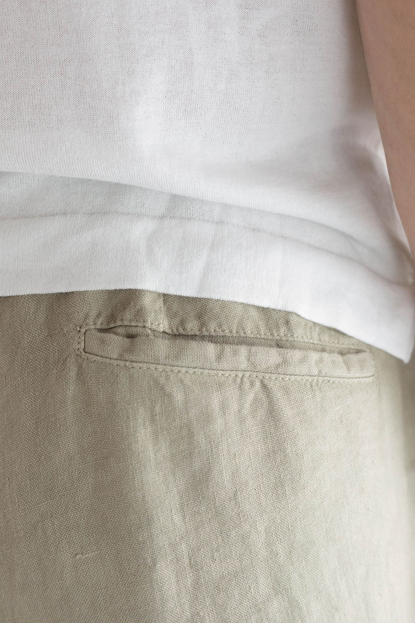 GUARINO Pantaloni Coulisse Lino Beige