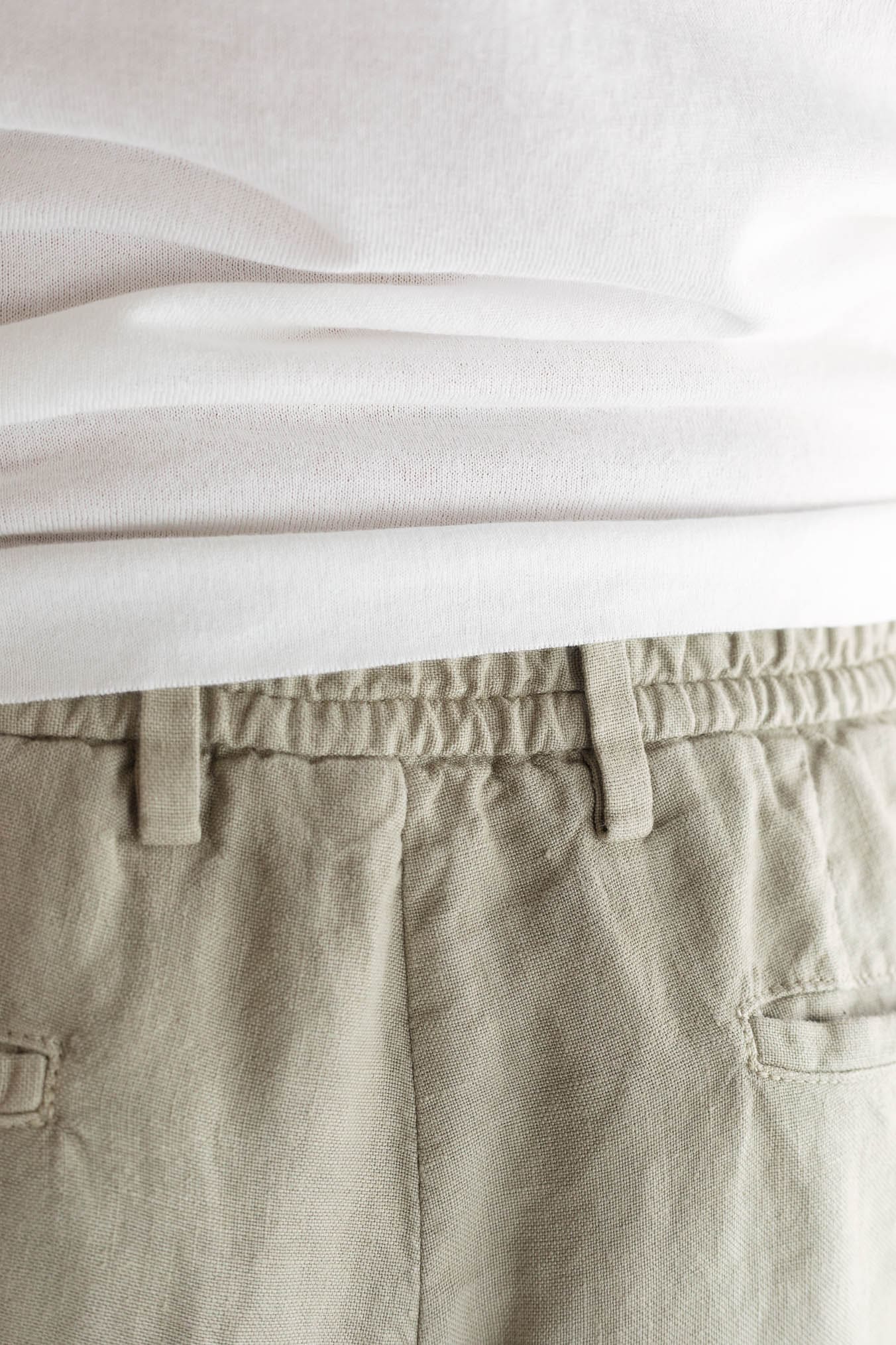 GUARINO Pantaloni Coulisse Lino Beige