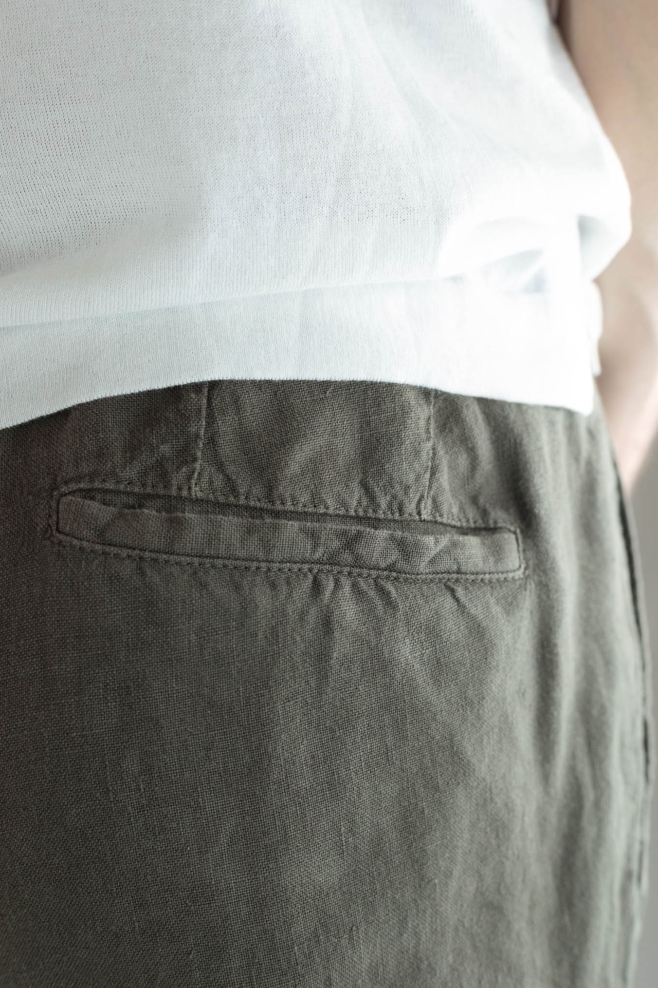 GUARINO Pantaloni Coulisse Lino Testa di Moro