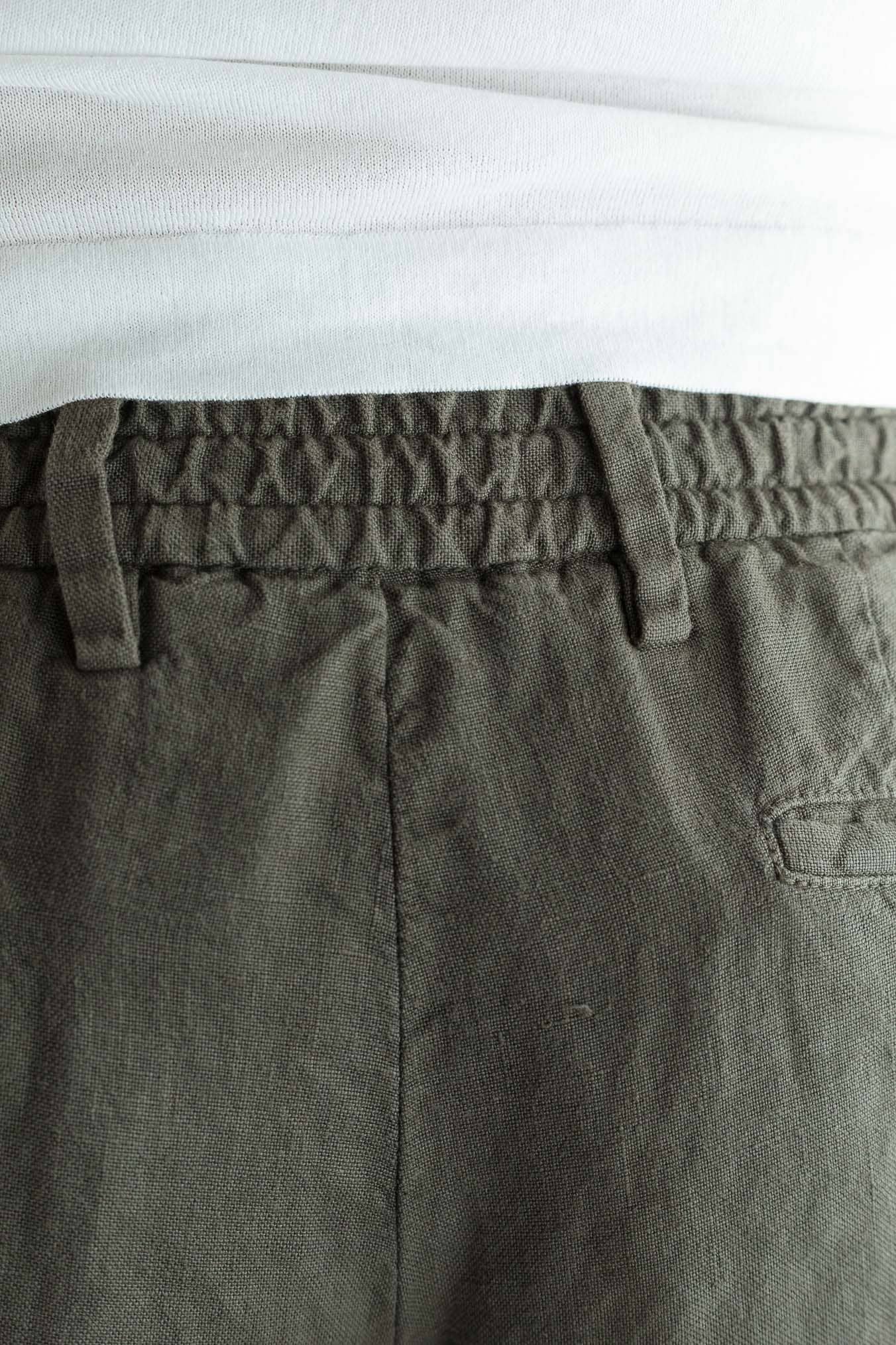 GUARINO Pantaloni Coulisse Lino Testa di Moro