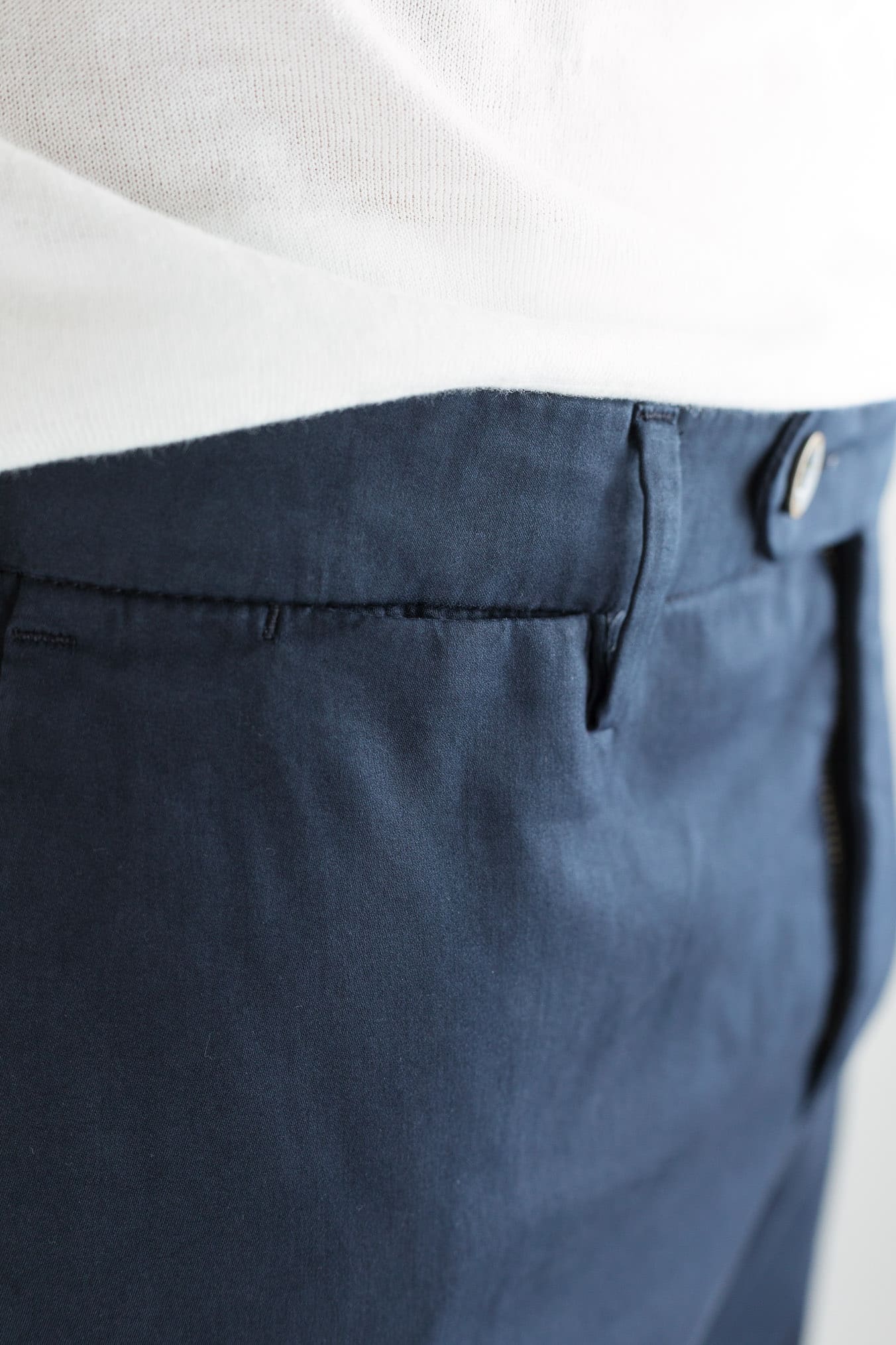 GUARINO Pantaloni Supersoft Cotone Seta Blu