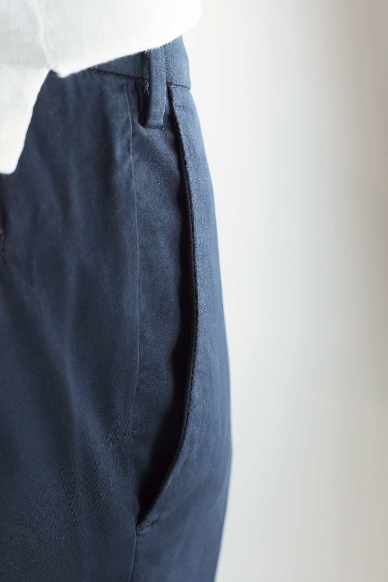 GUARINO Pantaloni Supersoft Cotone Seta Blu