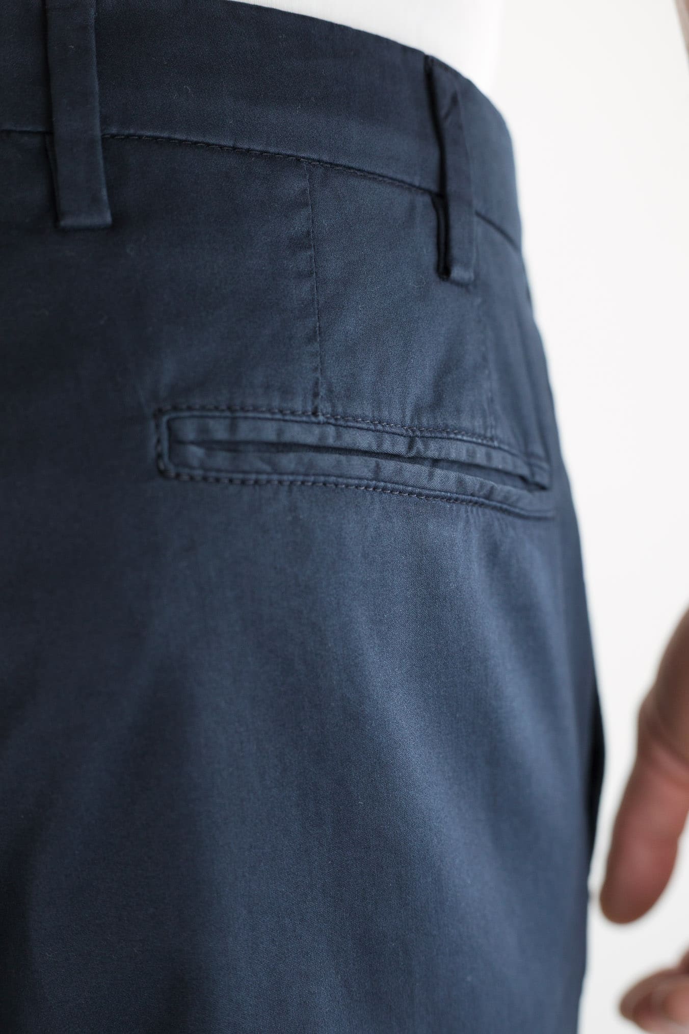 GUARINO Pantaloni Supersoft Cotone Seta Blu