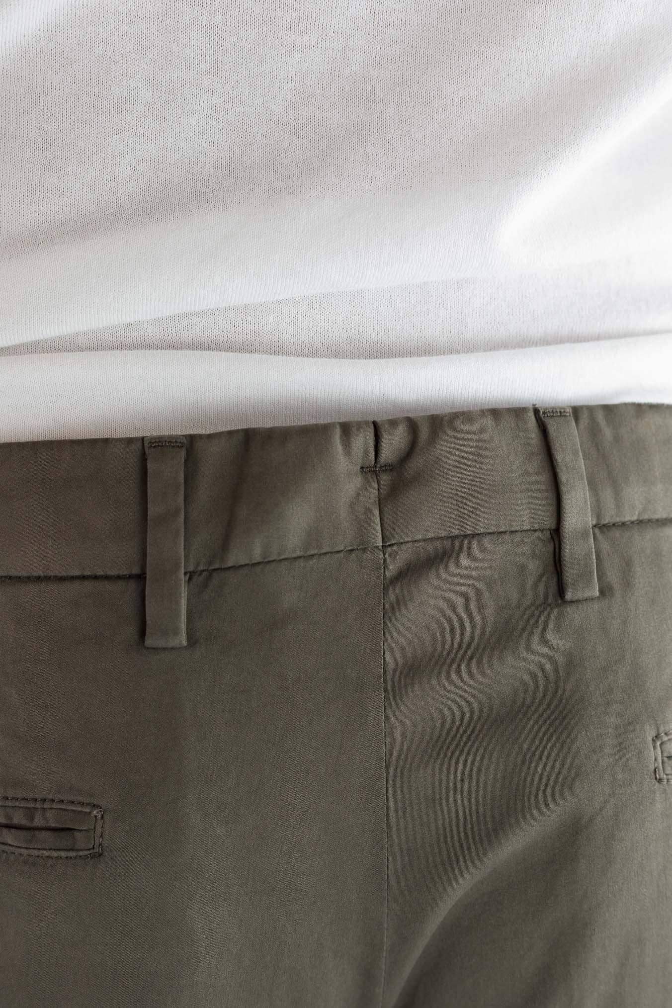 GUARINO Pantaloni Supersoft Cotone Seta Fango
