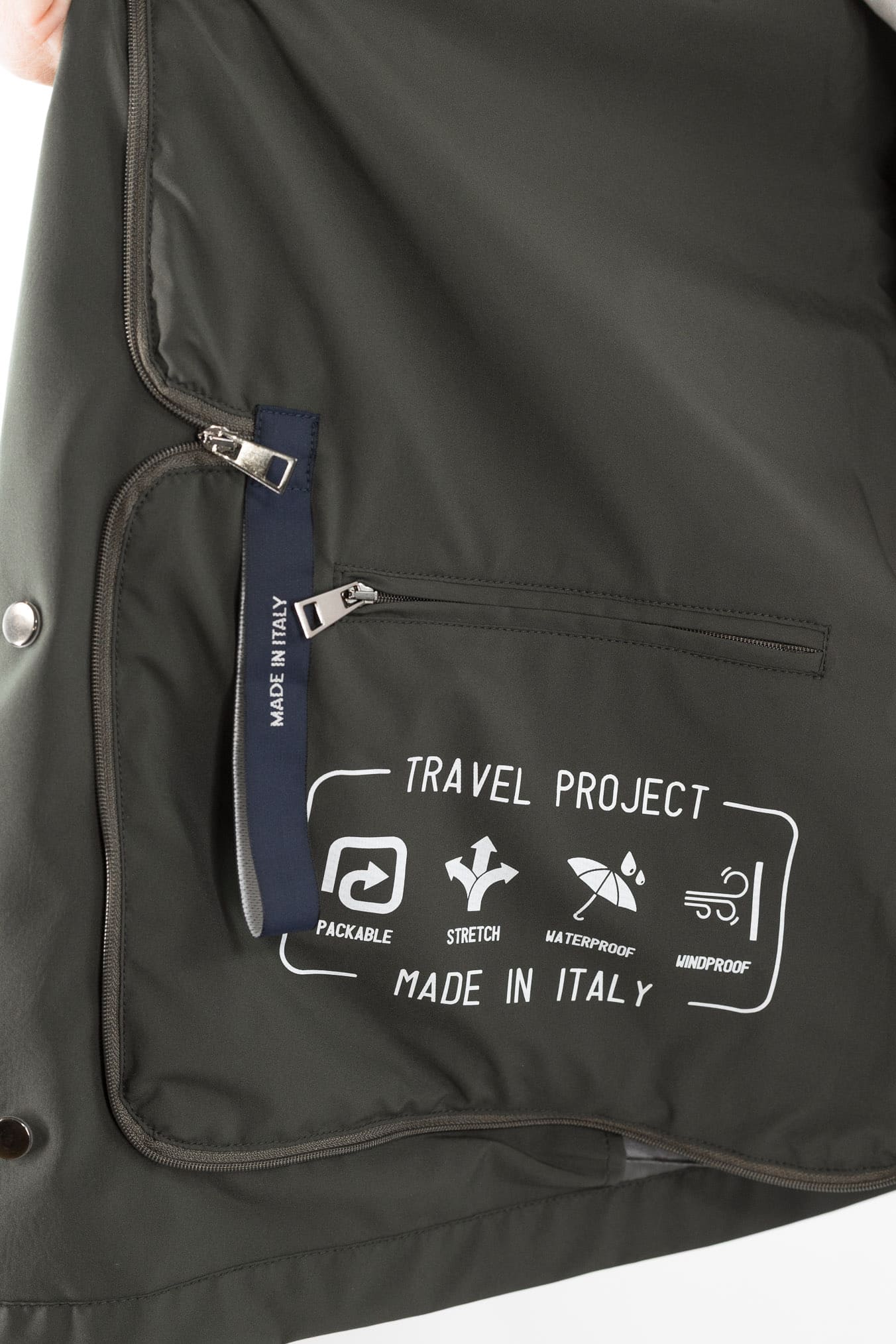 GUARINO Field Jacket Packable Water & Wind Proof Verde