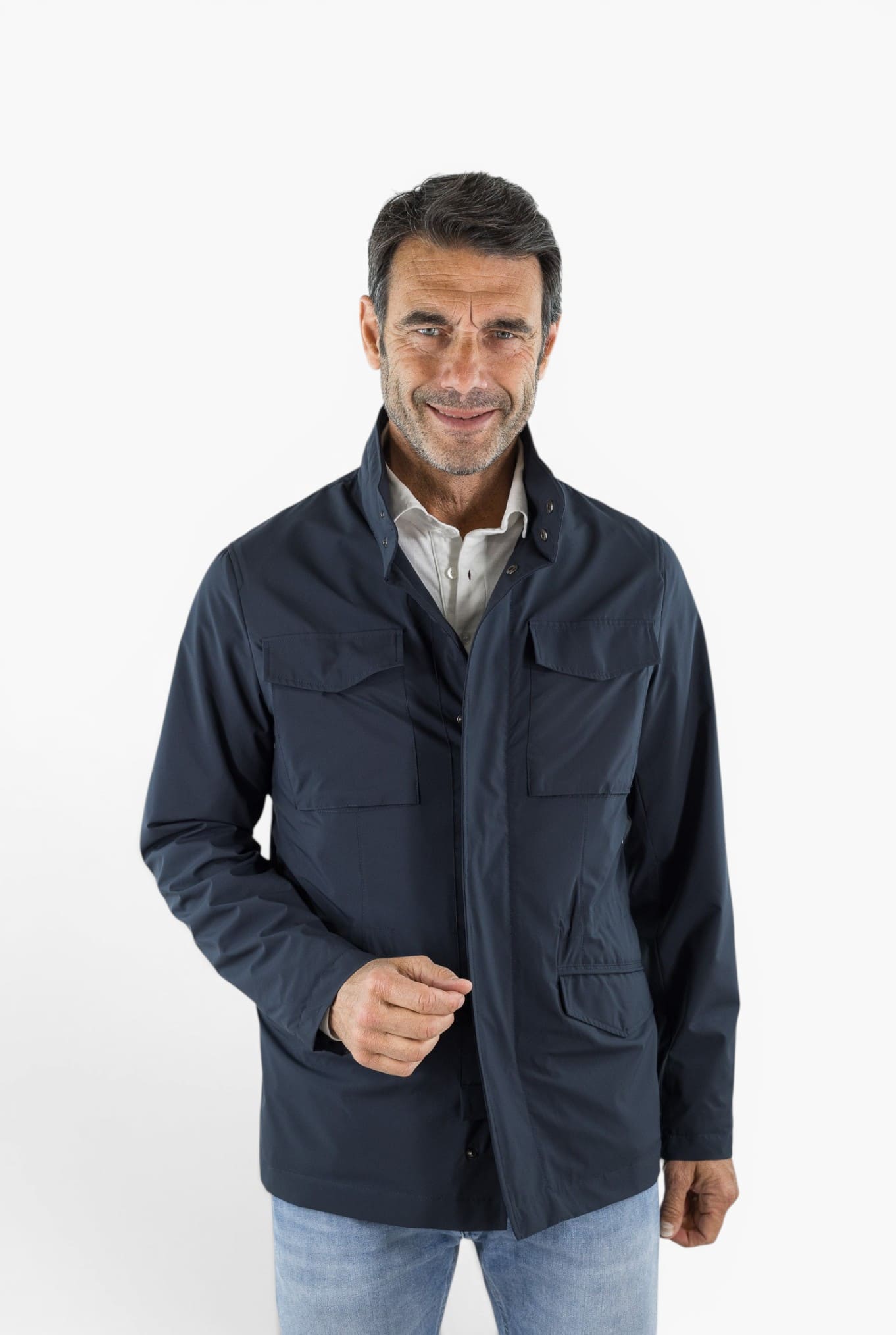 GUARINO Field Jacket Packable Water & Wind Proof Navy