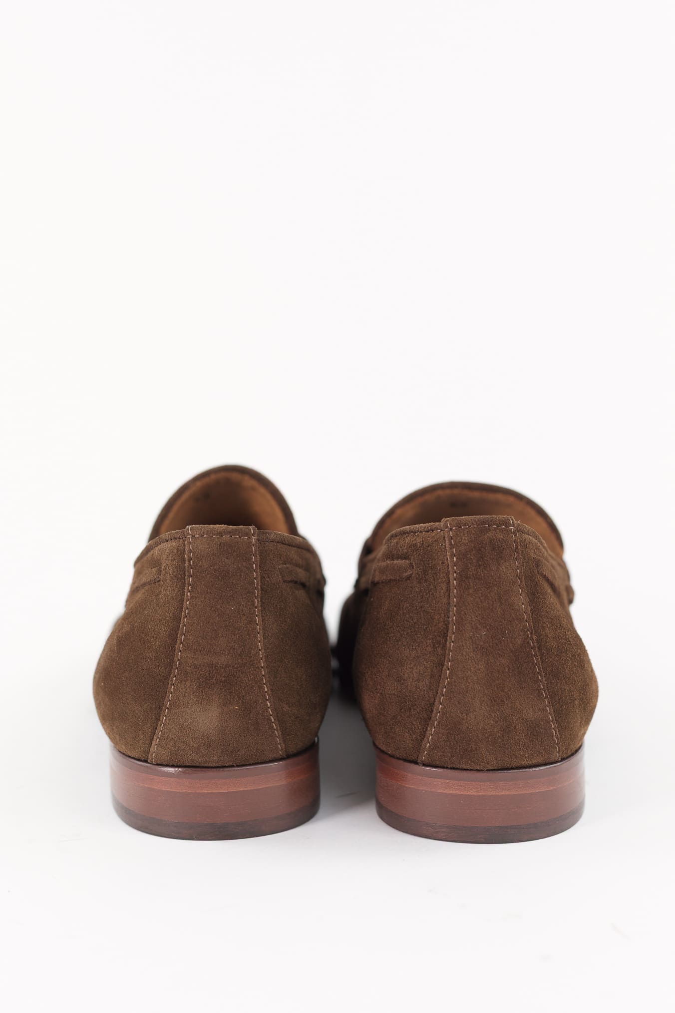 GUARINO Mocassini Suede Mascherina Marrone