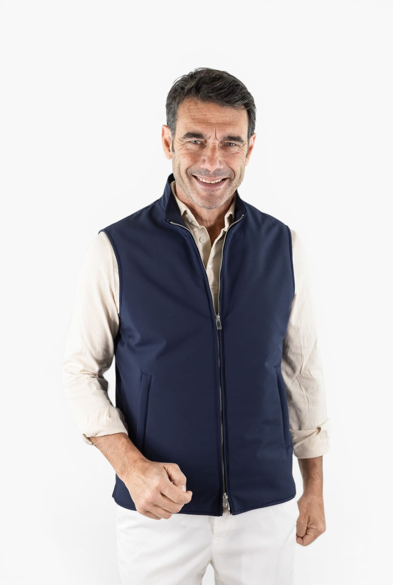 GUARINO Gilet Storm System® Loro Piana Blu