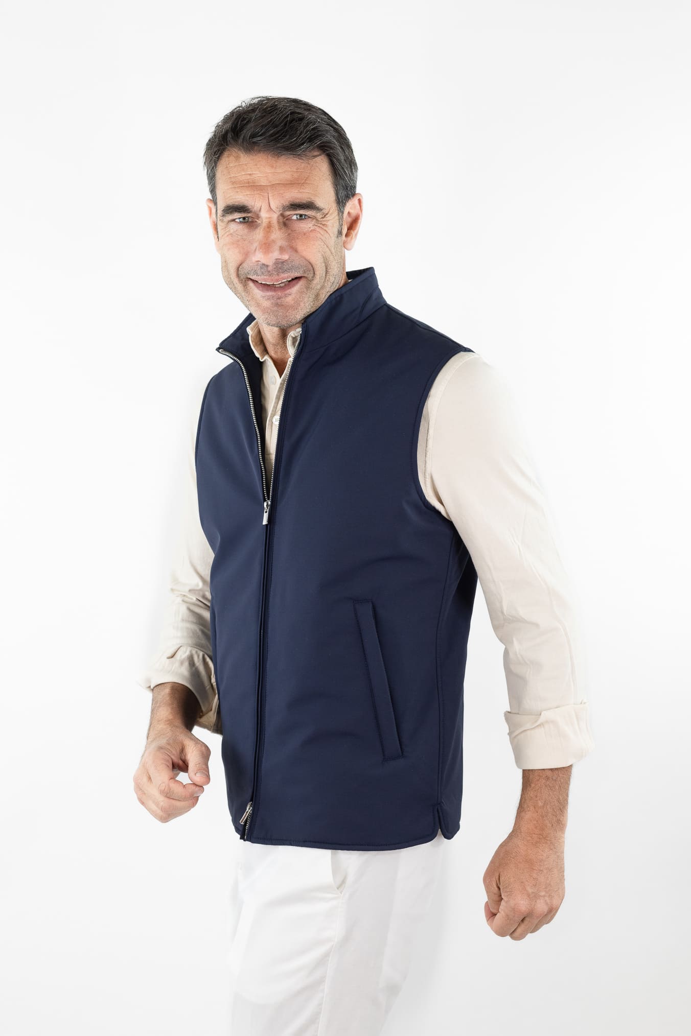 GUARINO Gilet Storm System® Loro Piana Blu