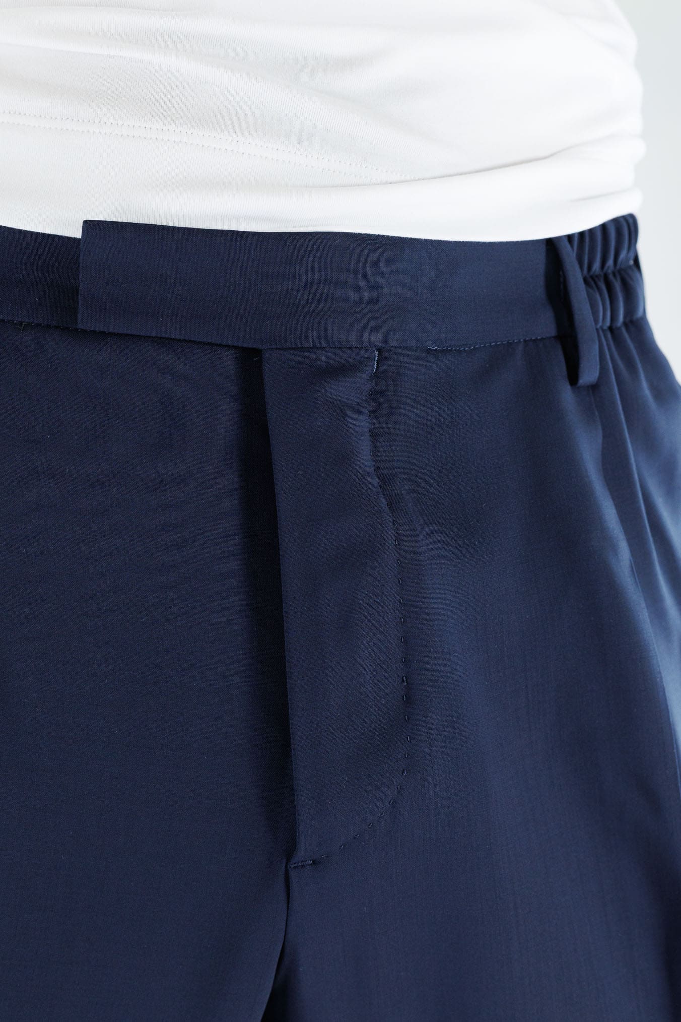 GUARINO Pantaloni Fresco Lana Pinces Comfort Fit