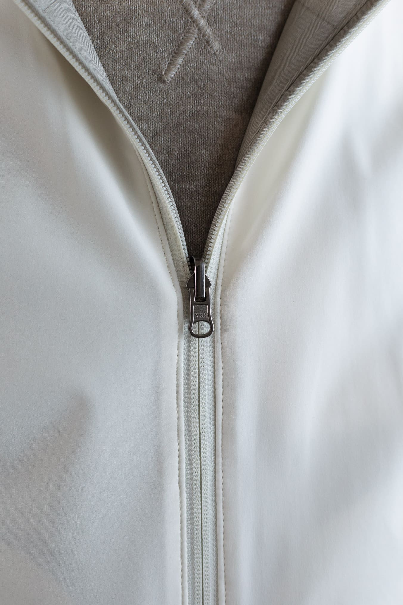 GUARINO Gilet Reversibile Vitale Barberis Beige e Bianco