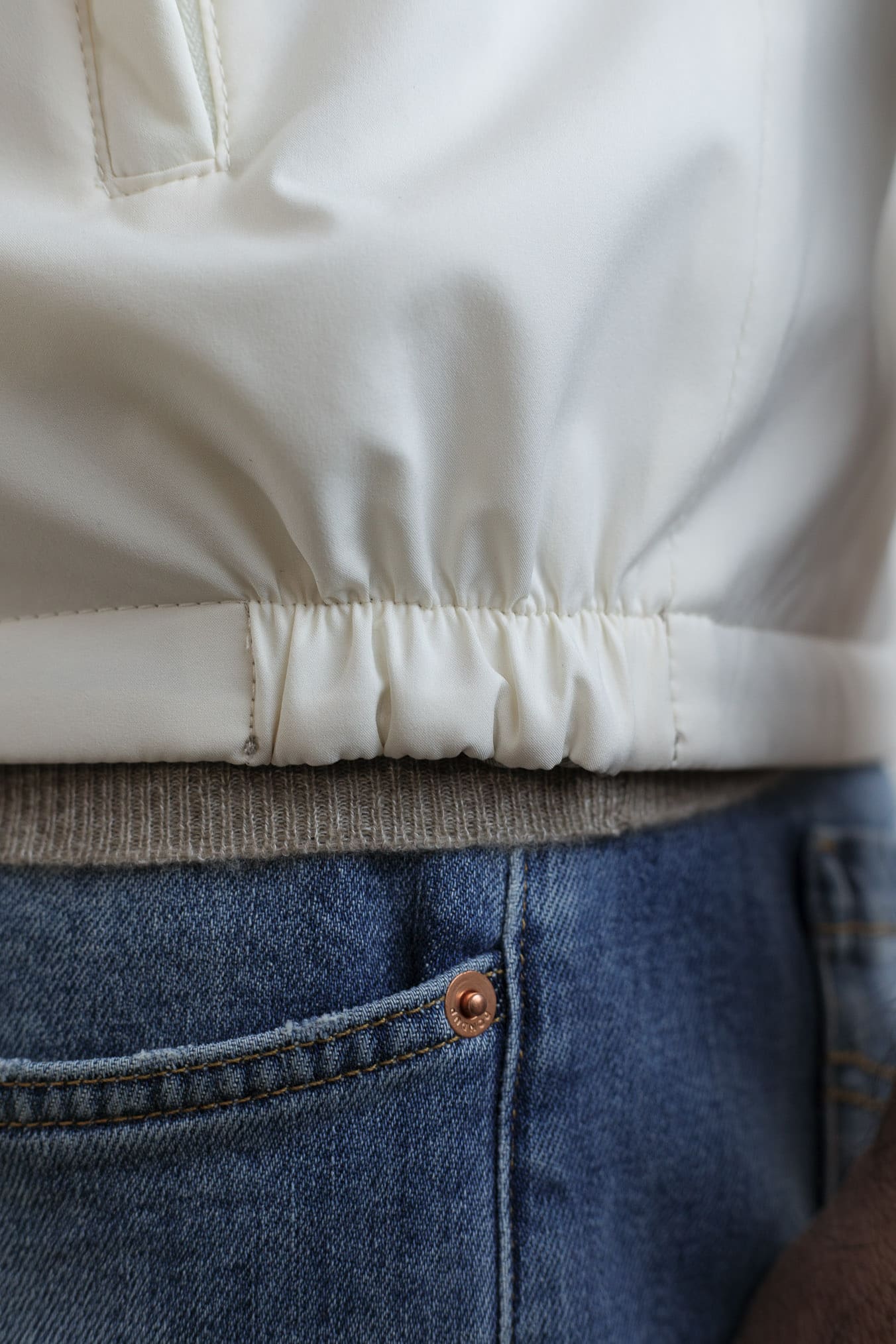 GUARINO Gilet Reversibile Vitale Barberis Beige e Bianco