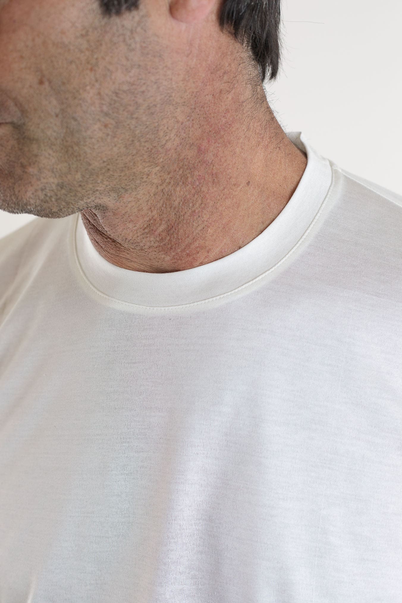 GUARINO T-Shirt Jersey Seta Bianco