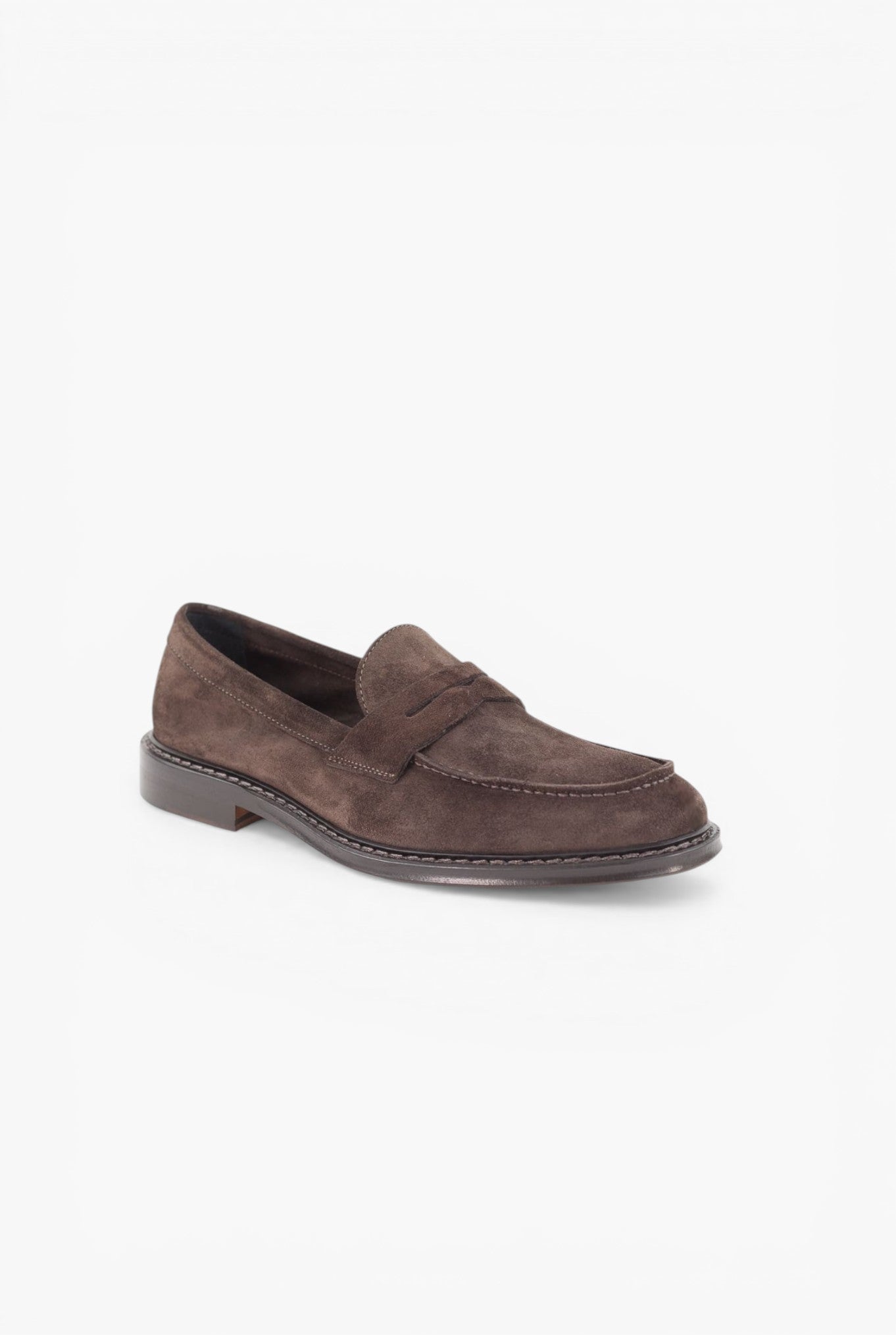 GUARINO Mocassini Suede Fascetta Testa di Moro