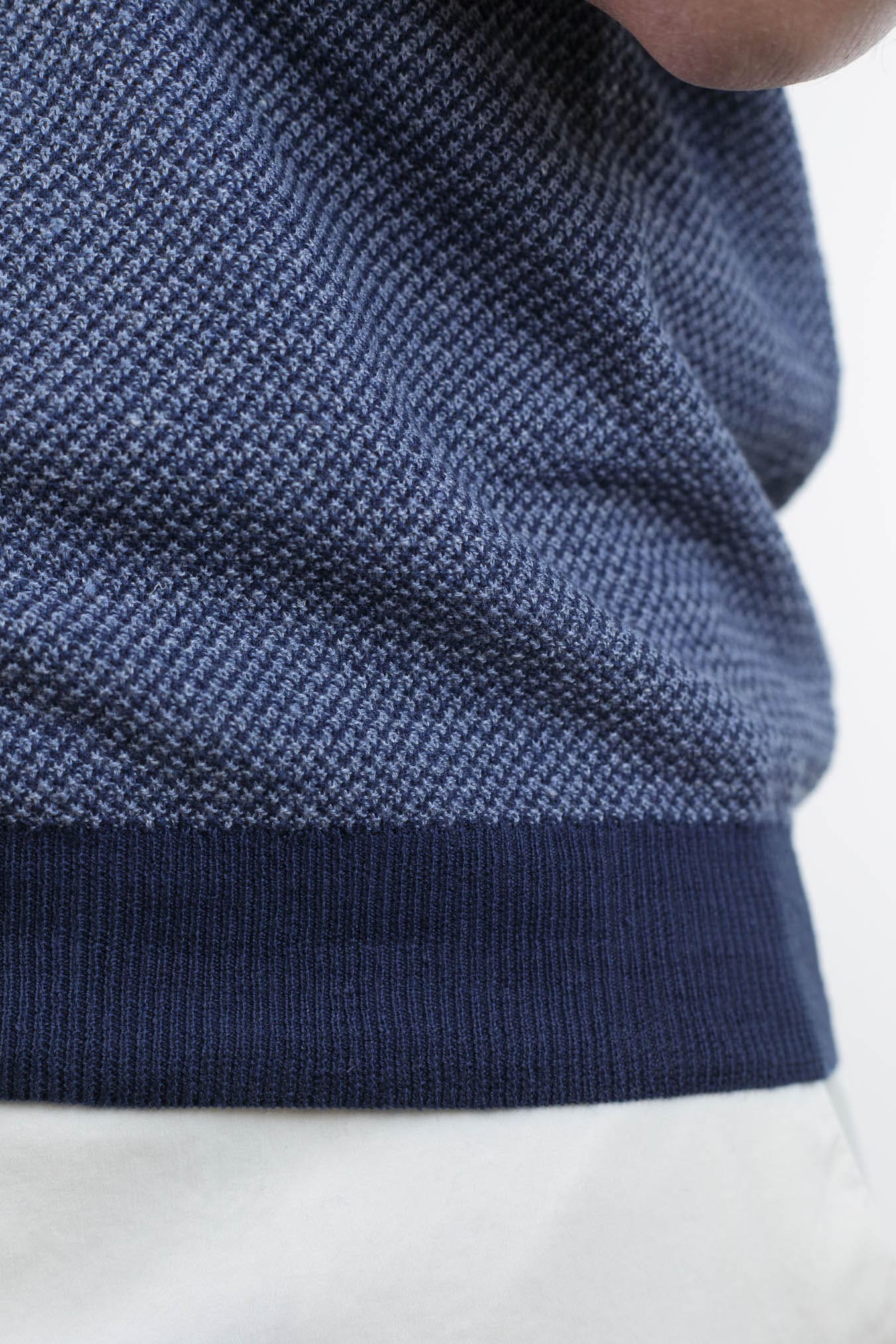 GUARINO Polo Testurizzata Maniche Corte Lino Cotone