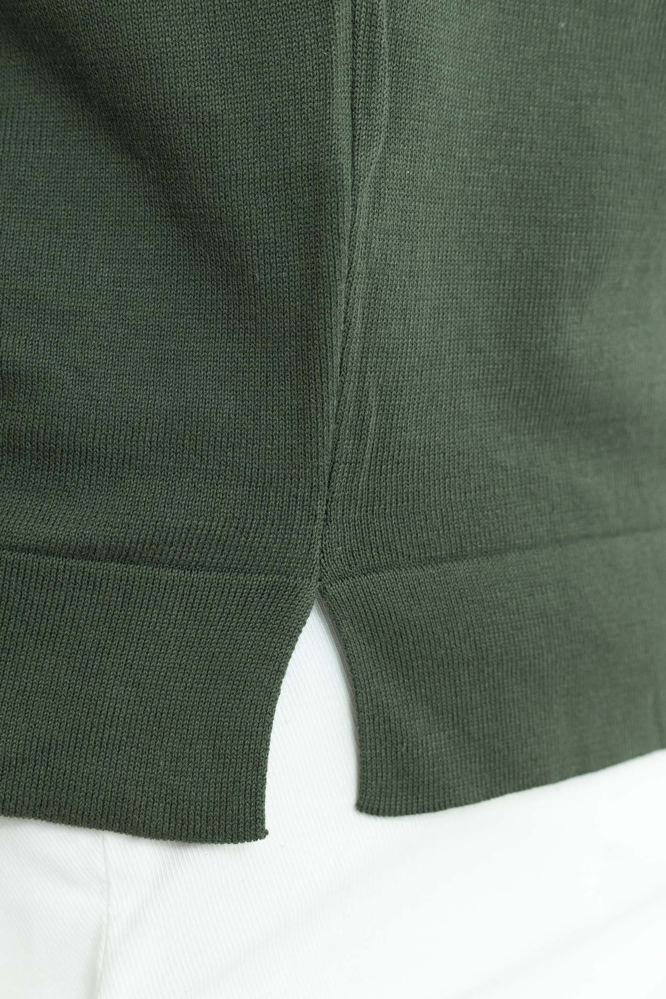 GUARINO Polo Skipper Cotone Crêpe Verde