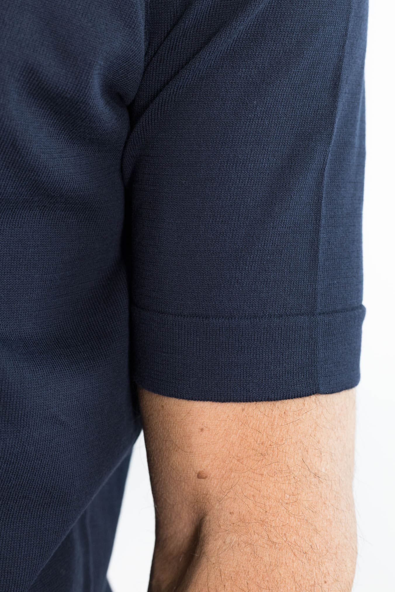 GUARINO Polo Skipper Cotone Crêpe Blu Navy