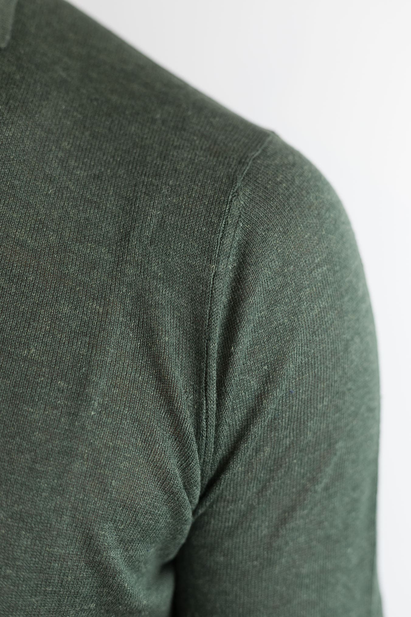 GUARINO Polo Maniche Corte Seta Lino Verde