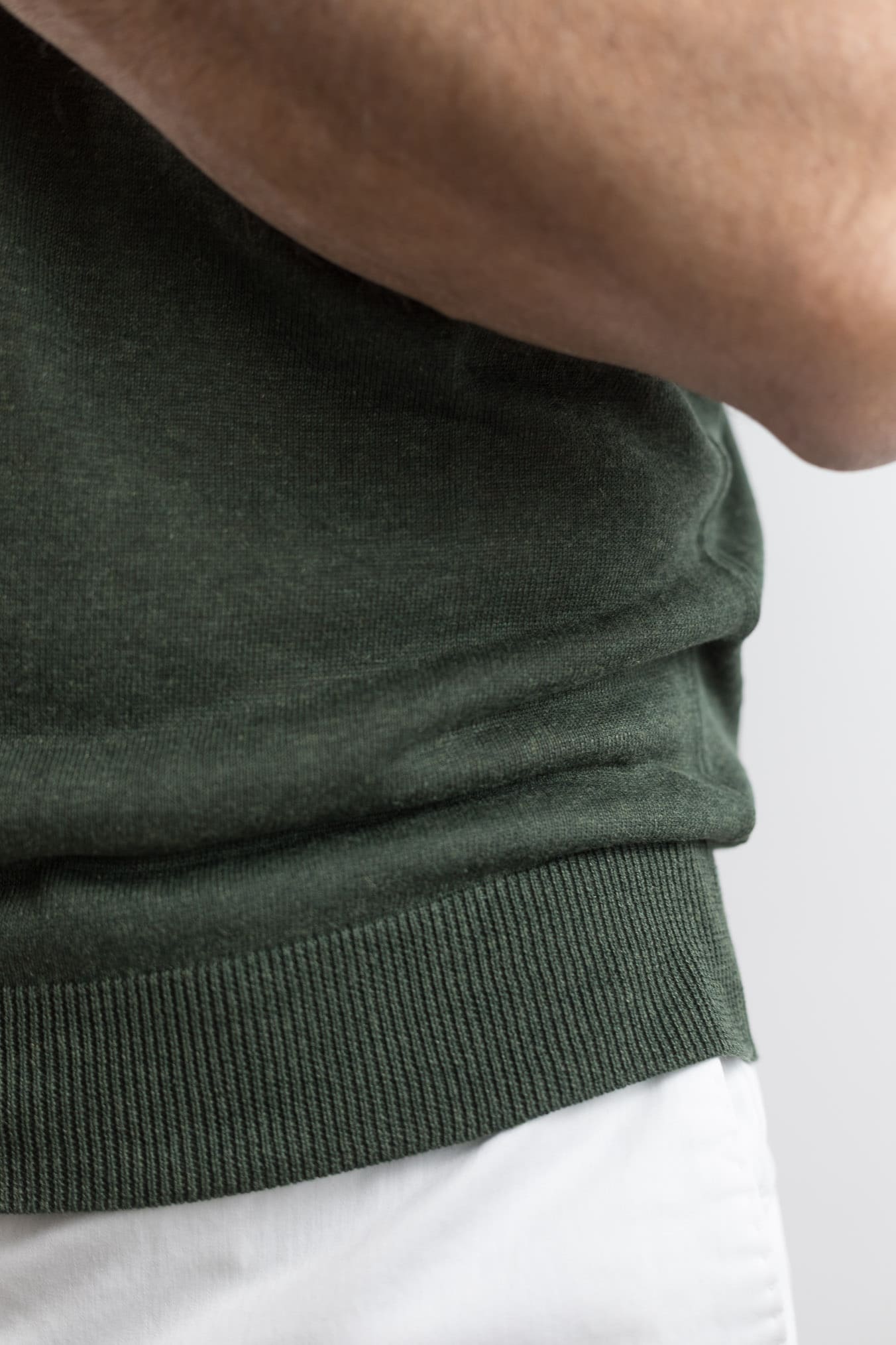 GUARINO Polo Maniche Corte Seta Lino Verde